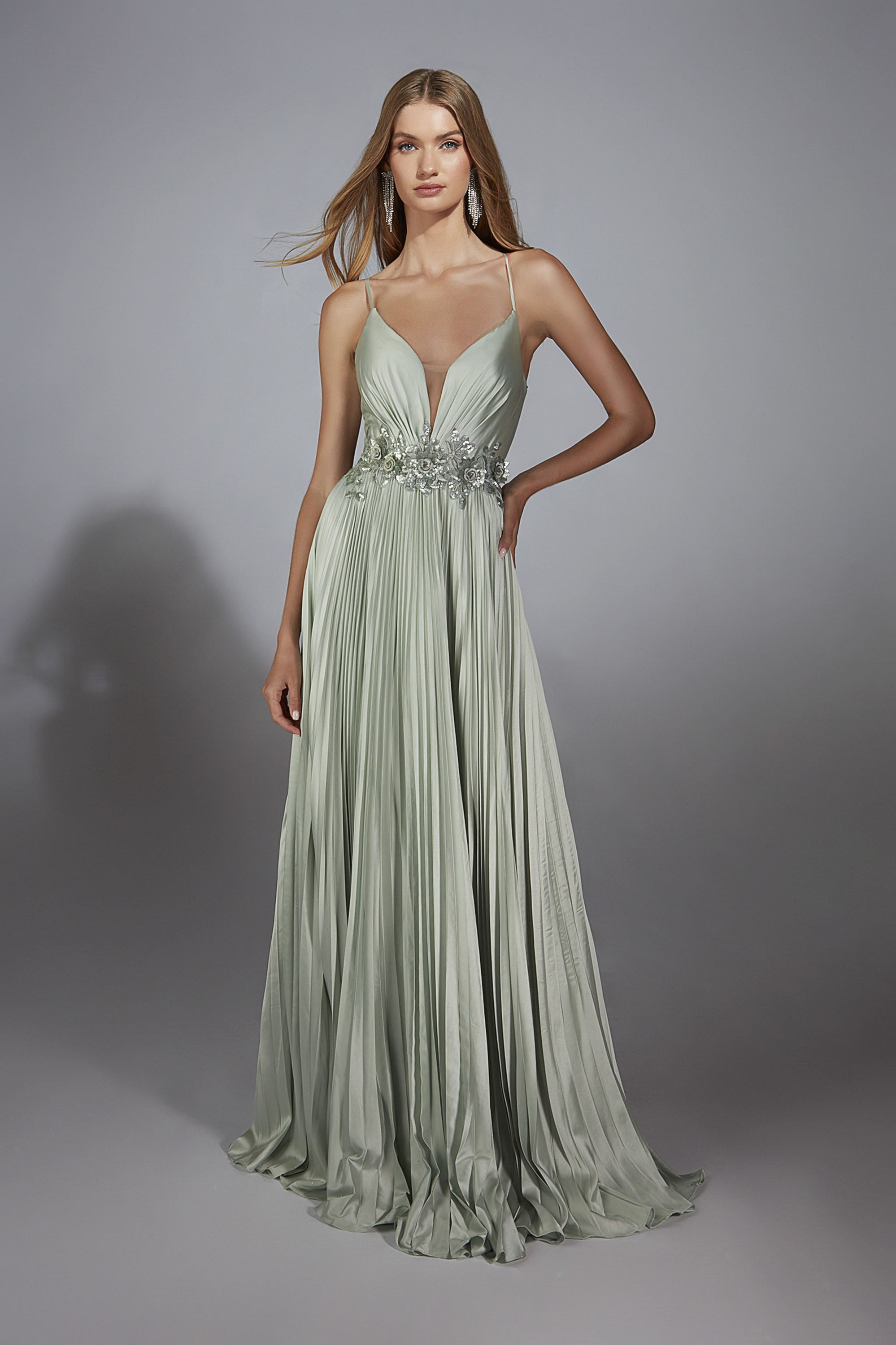 Alyce 61923 Satin Chiffon Prom Gown with Beading – Mydressline