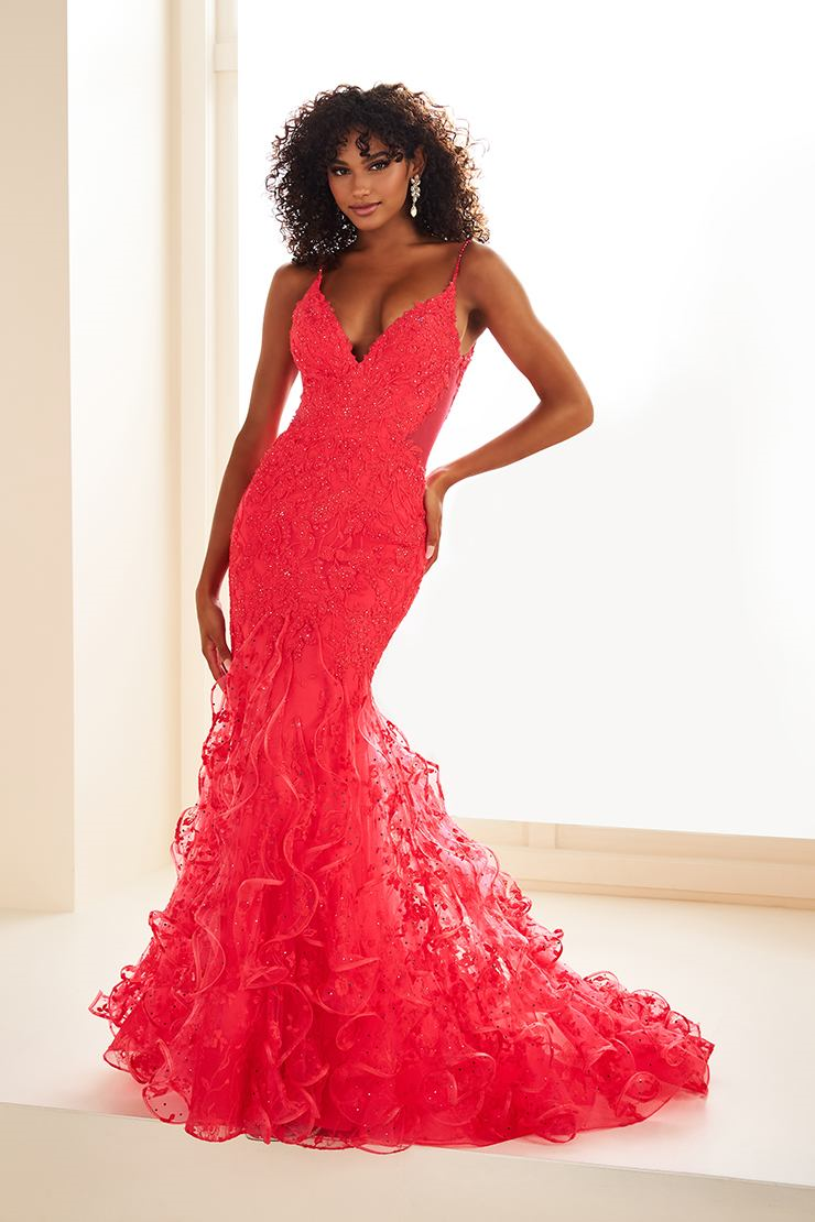 open lace back dress Ellie Wilde EW36041 Satin Mermaid Prom Dress – Mydressline