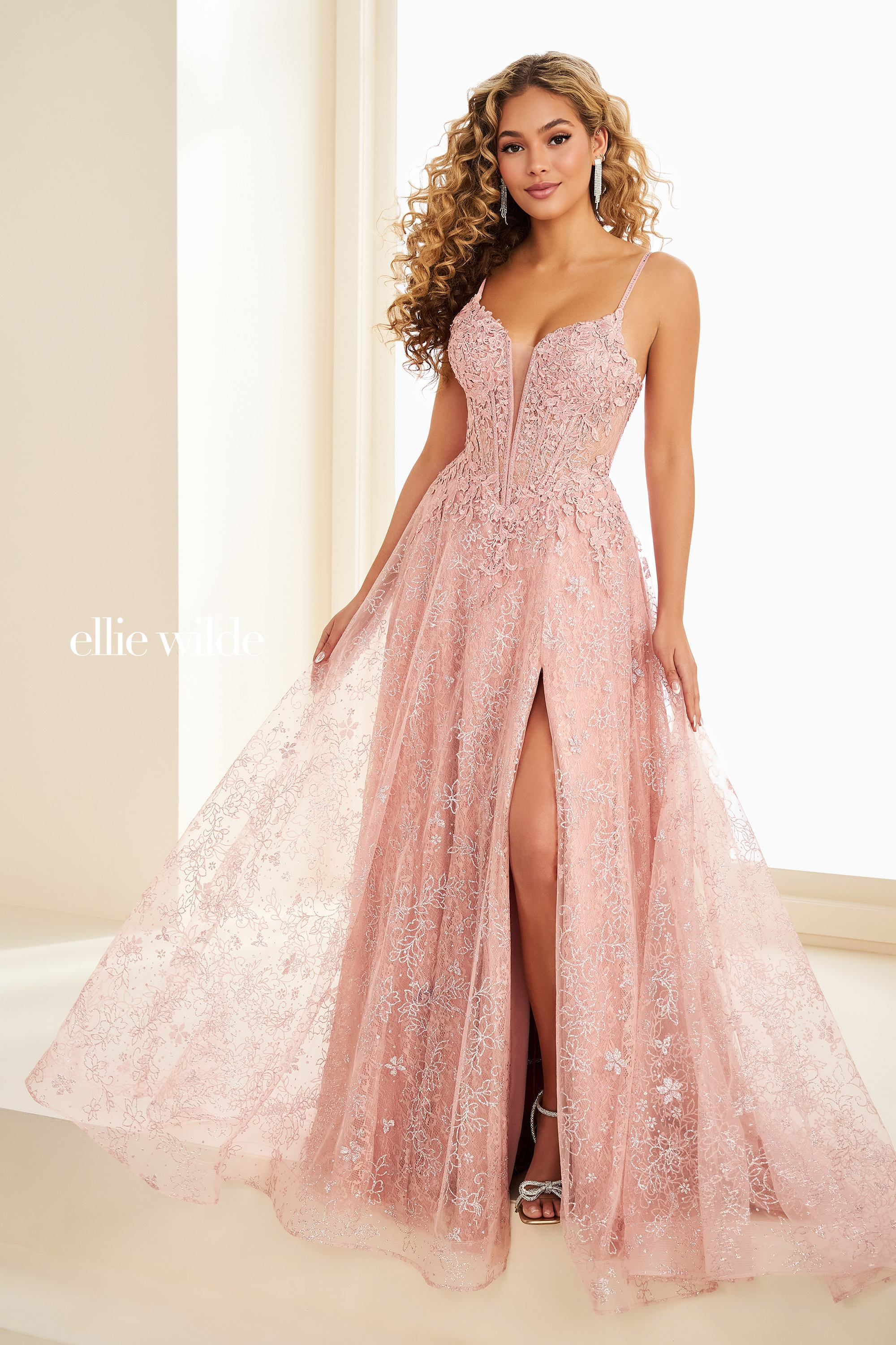 Ellie Wilde EW37206 Elegant Lace Evening Gown – Mydressline
