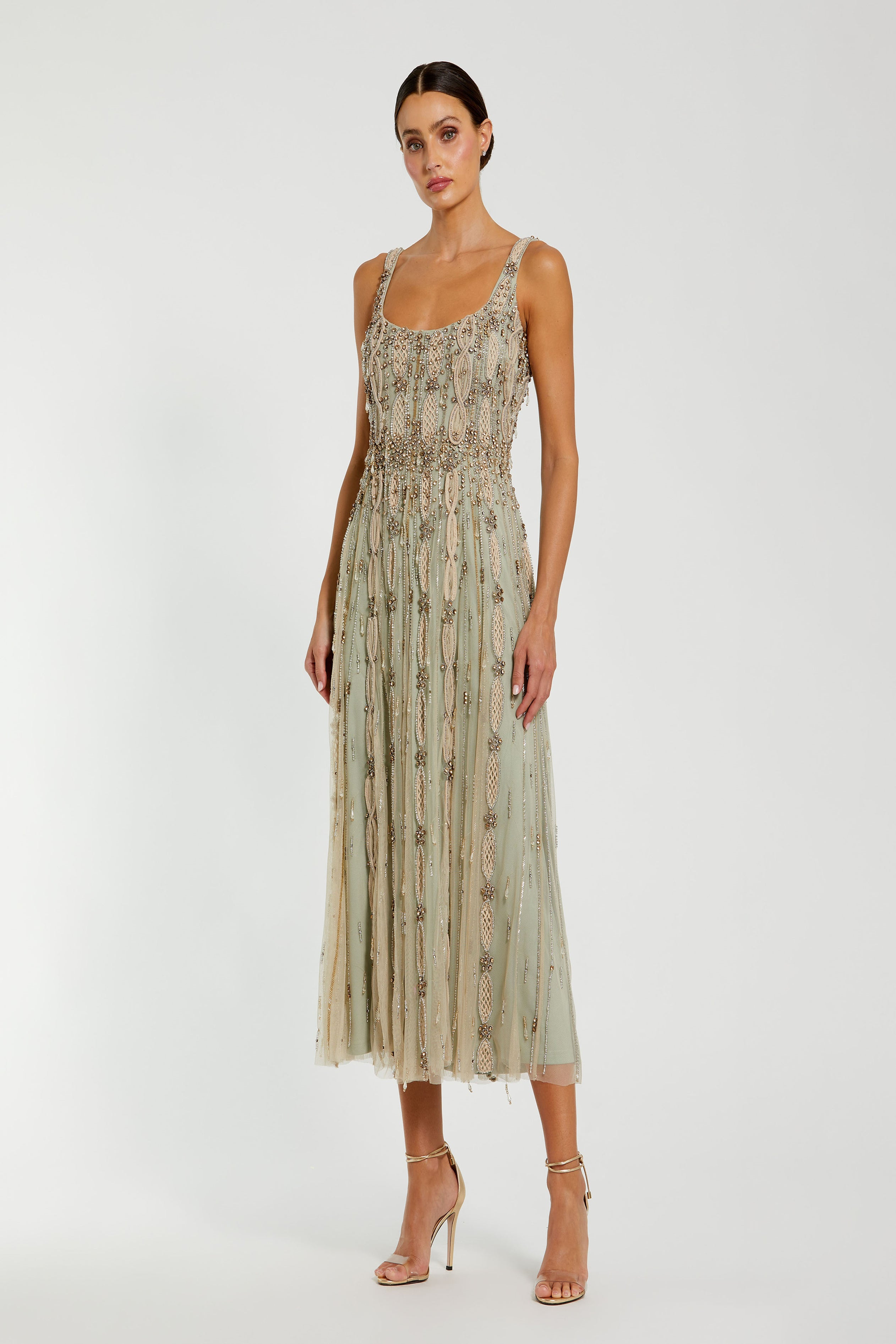 【mac duggal】 27148 ドレス Mac-Duggal-10078-NudeSage-AB.