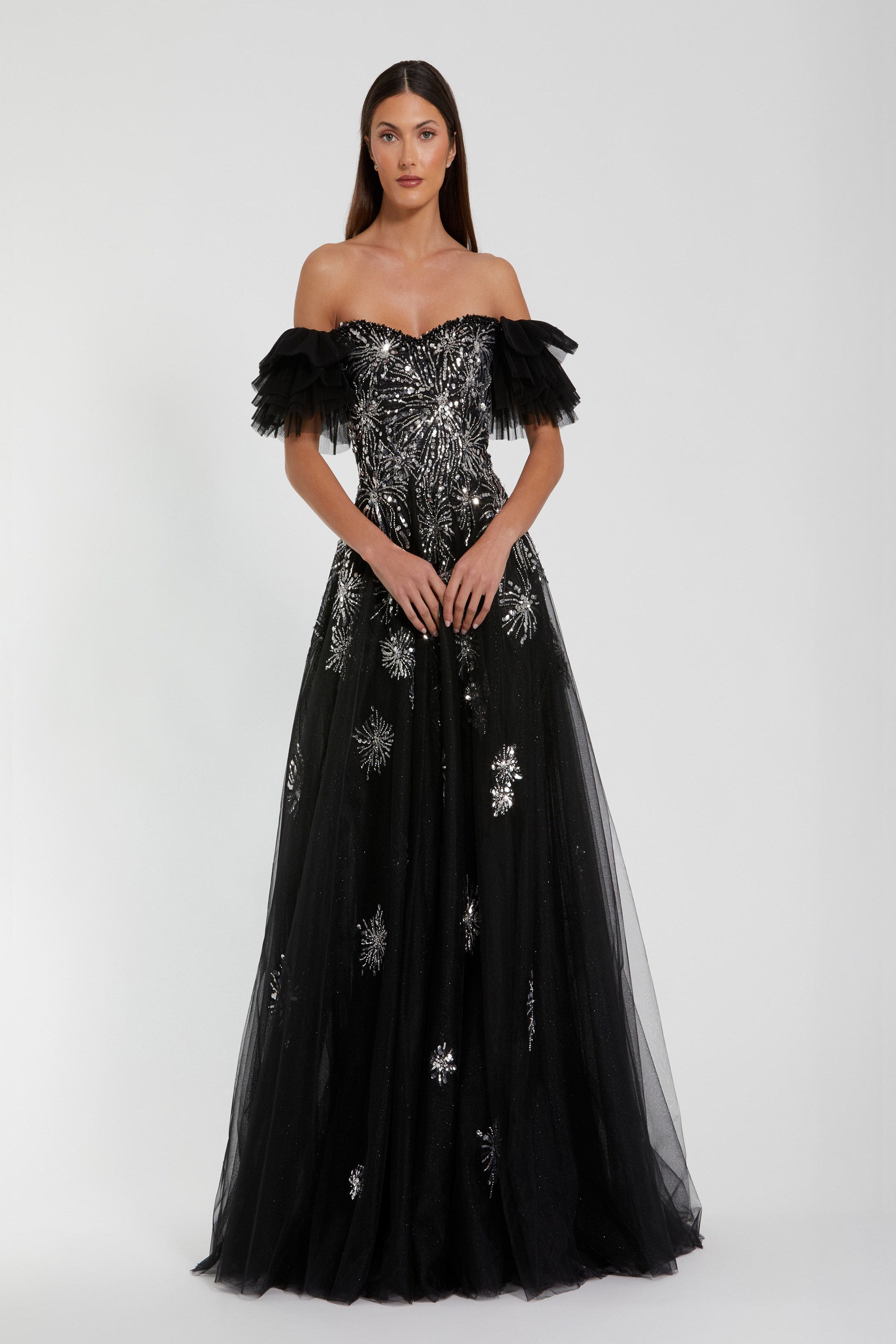 Mac Duggal 20514: Exquisite Tulle A-Line Gown Mydressline Mac Duggal 20514: Exquisite Tulle A-Line Gown Mydressline