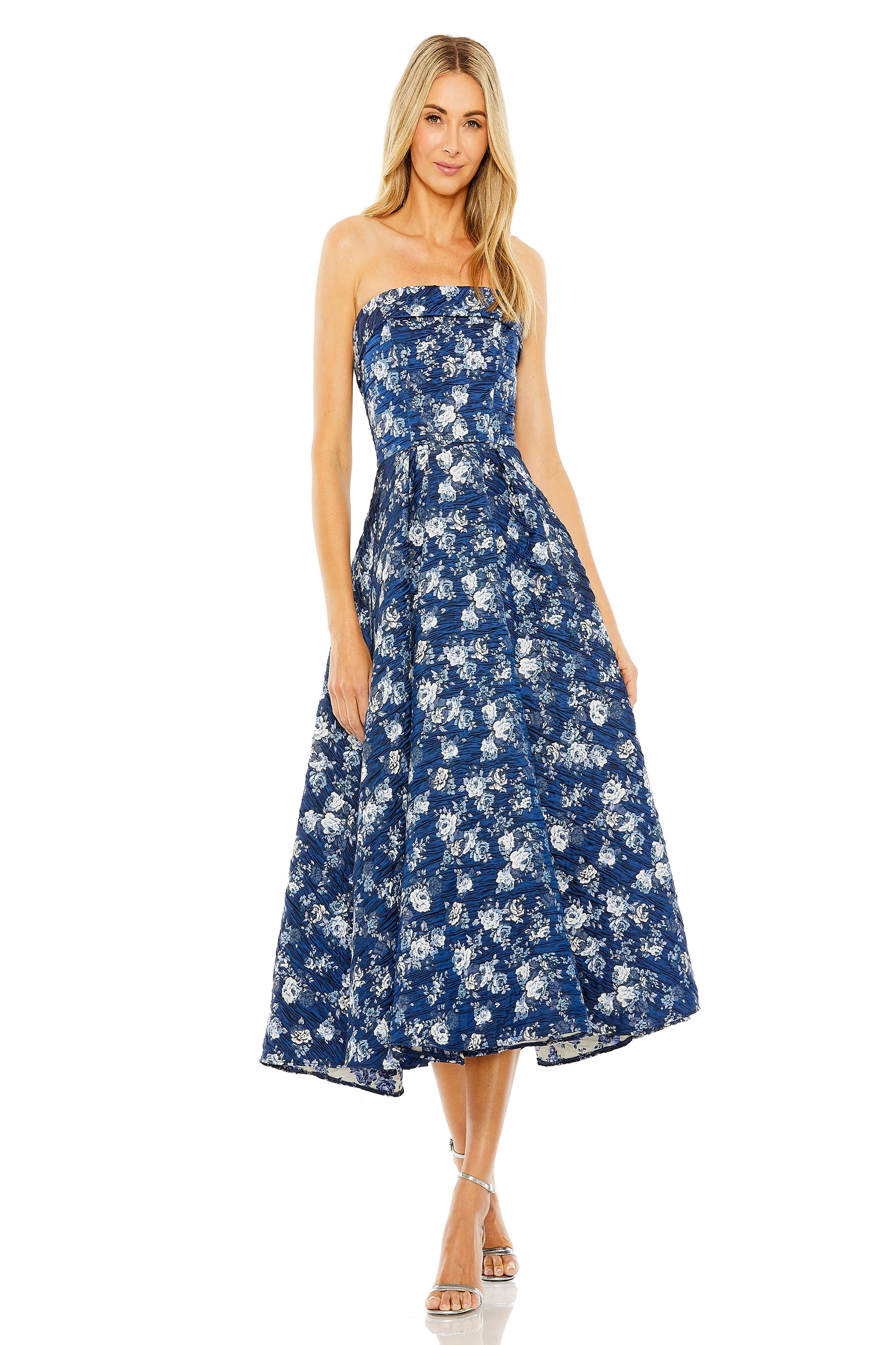Mac Duggal 68617 A-Line Cocktail Dress in Jacquard  Mydressline