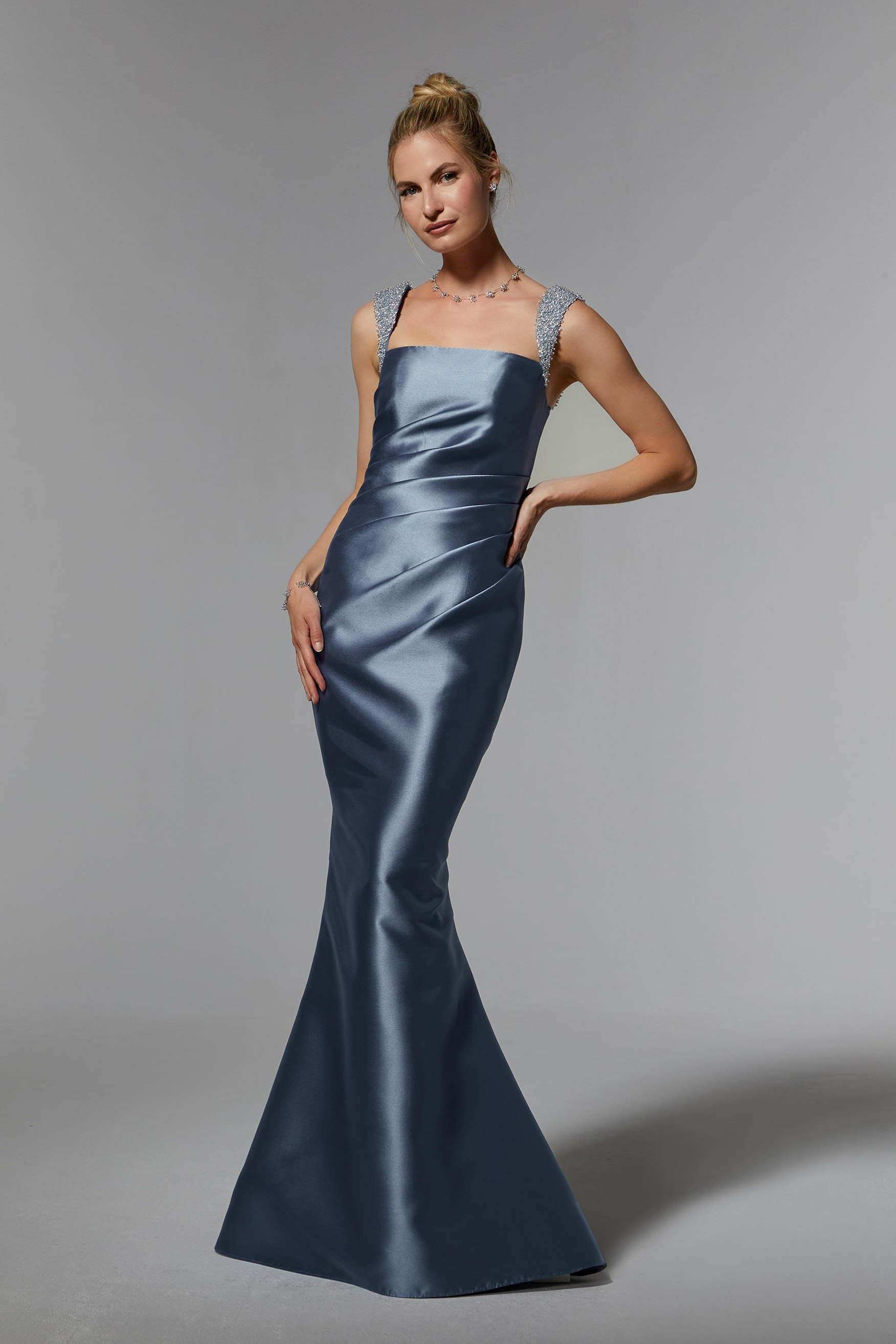 larissa satin maxi dress Morilee 72925