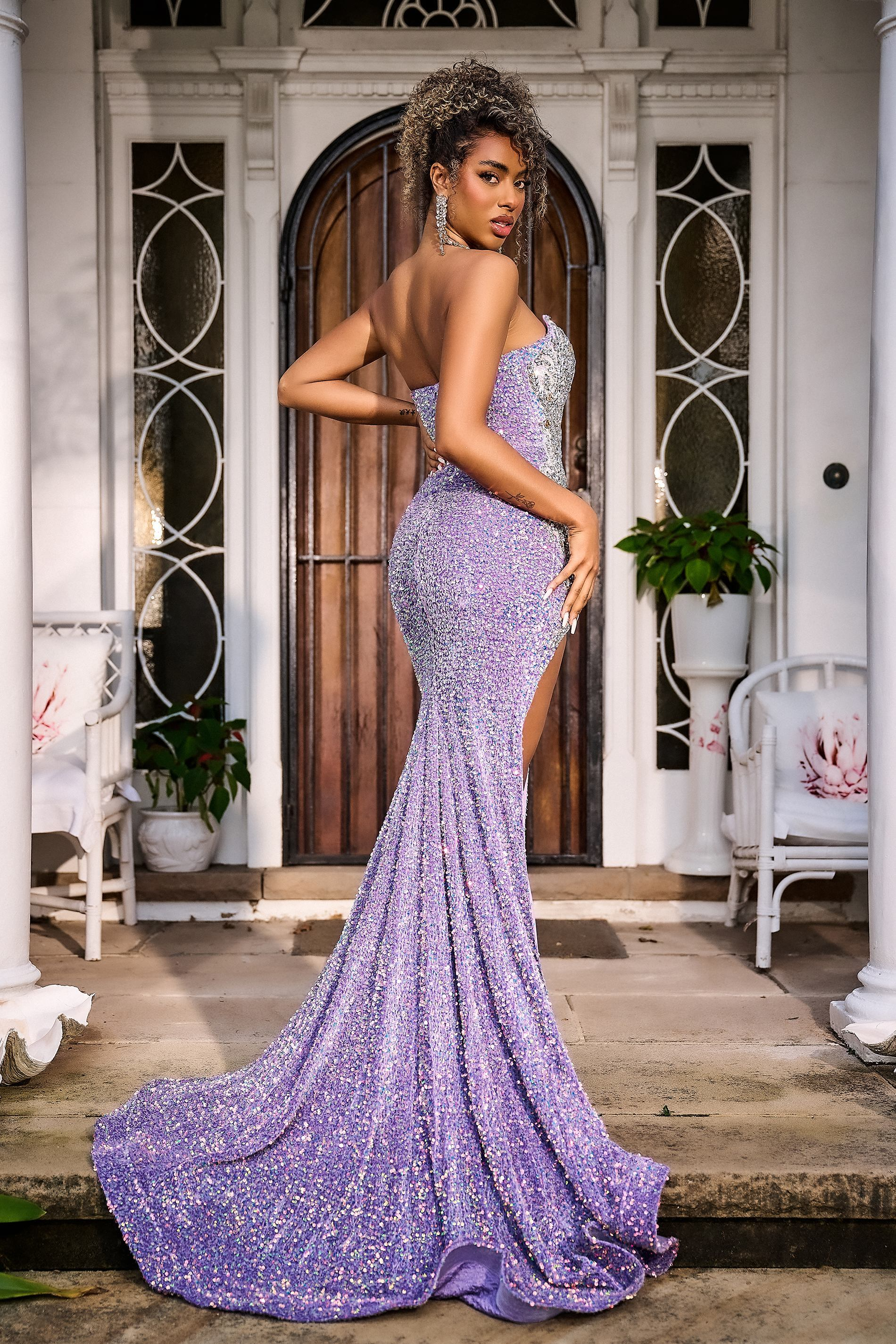Portia and Scarlett's Alluring Lilac Gown: Captivate with Grace and Glamour main image 0