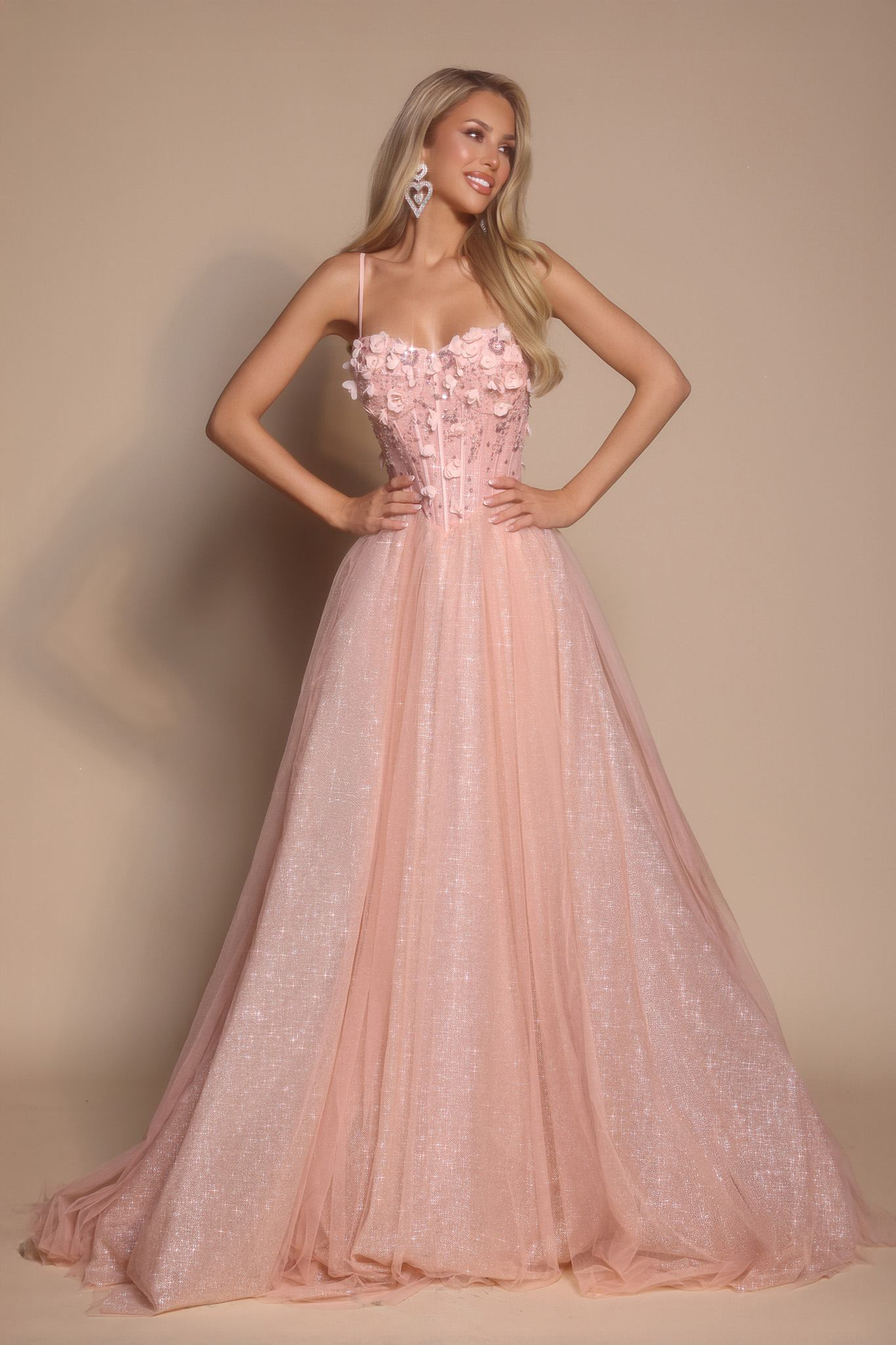 Steal the Spotlight in Portia and Scarlett's Enchanting Velvet Evening Gown main image 1