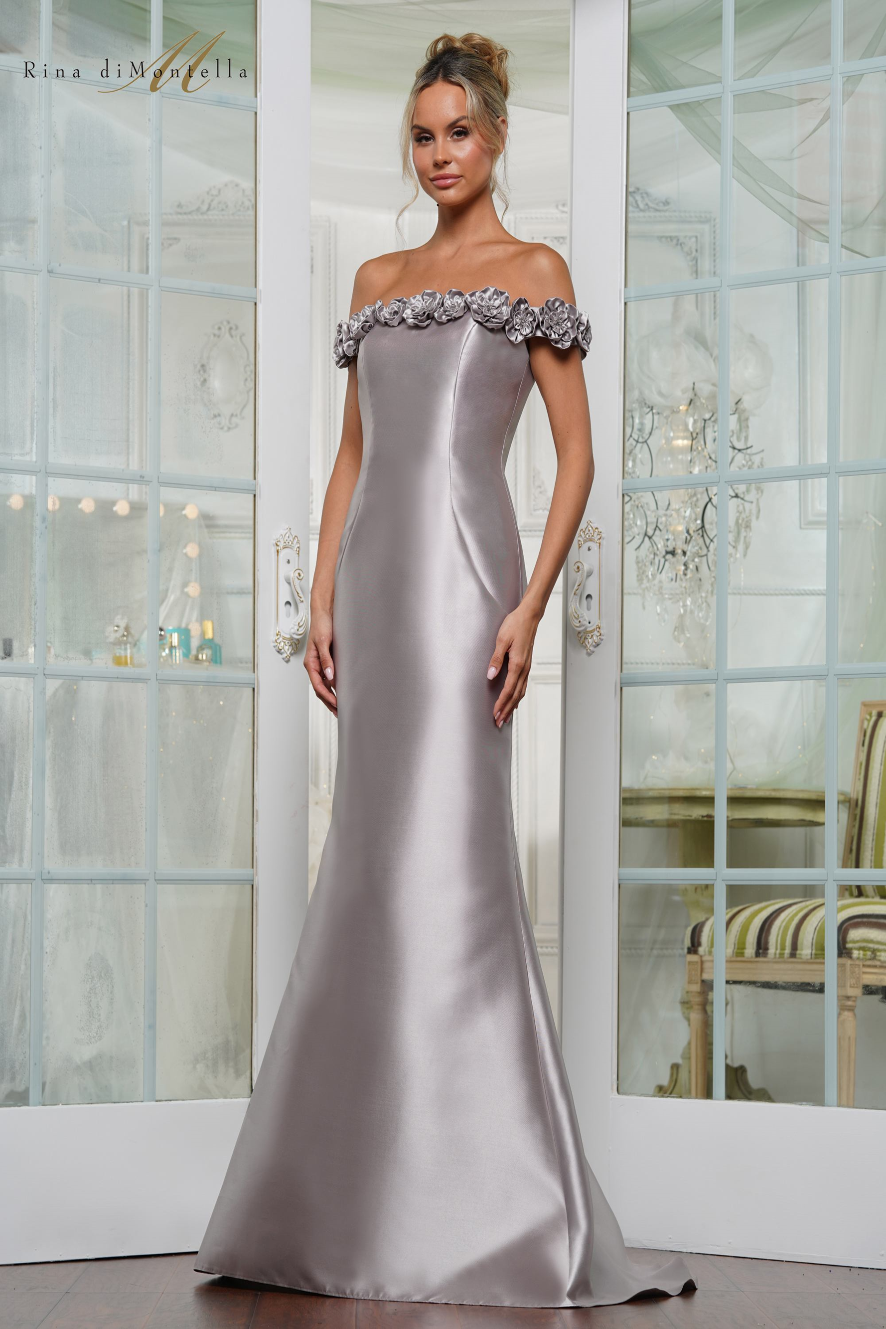 Rina Di Montella RD3205: Luxurious Taffeta Evening Dress – Mydressline