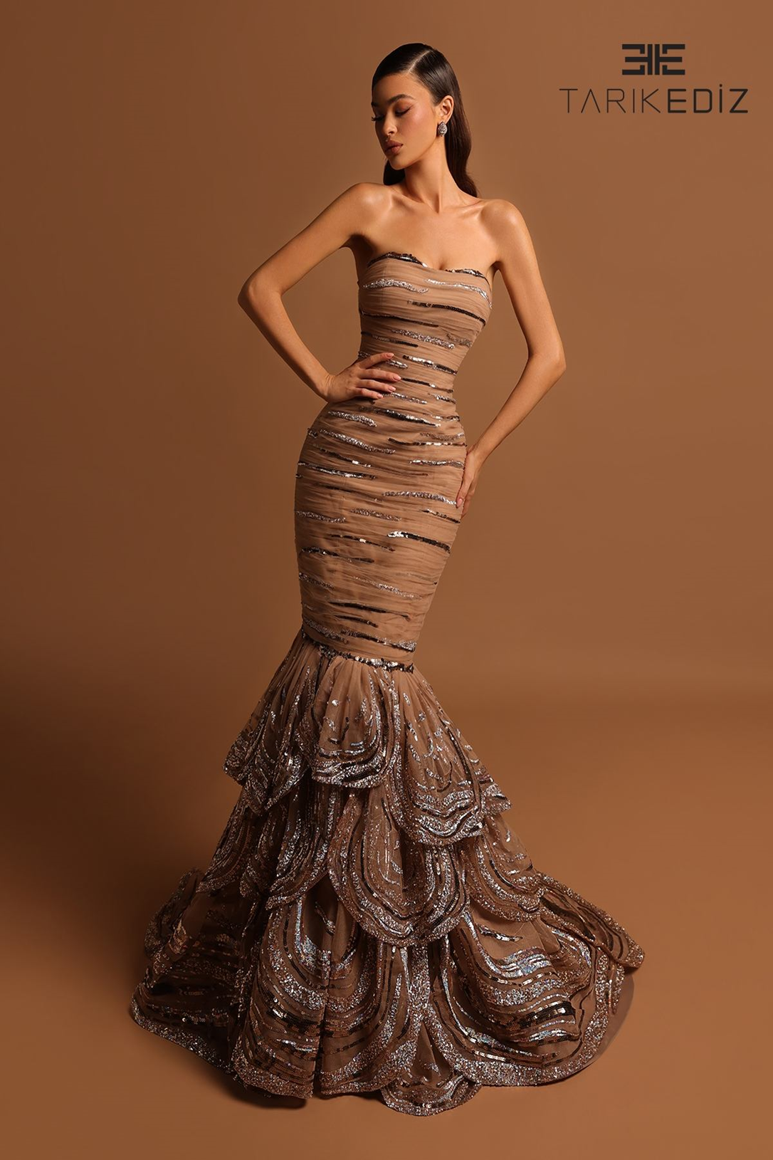 Tarik Ediz 98556 Mermaid Gown with Sequin Detail – Mydressline