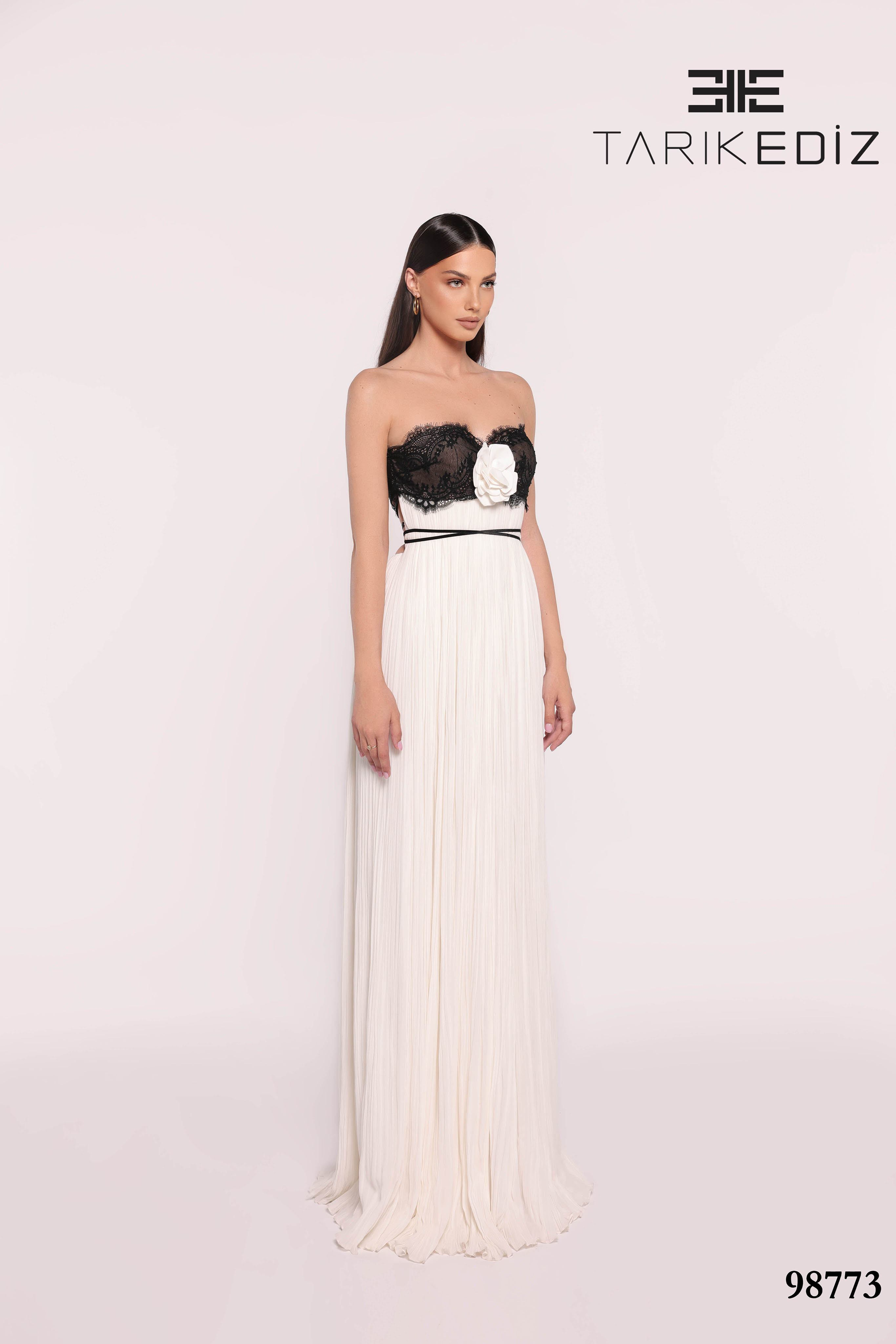 Tarik Ediz 98773 Chiffon A-Line Evening Gown – Mydressline Tarik Ediz 98773 Chiffon A-Line Evening Gown – Mydressline