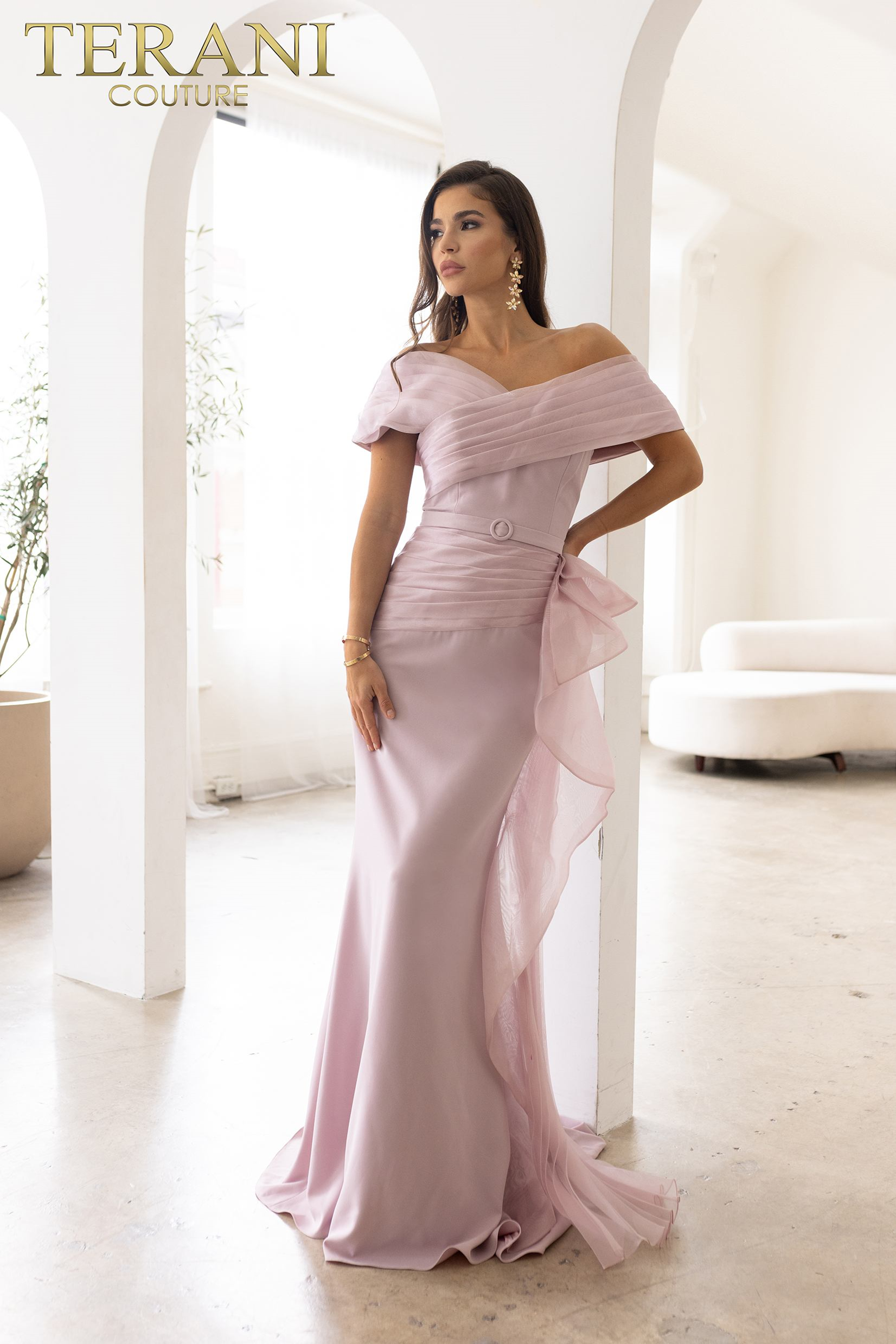 Terani Couture 241M2703 Off-Shoulder Evening Dress – Mydressline