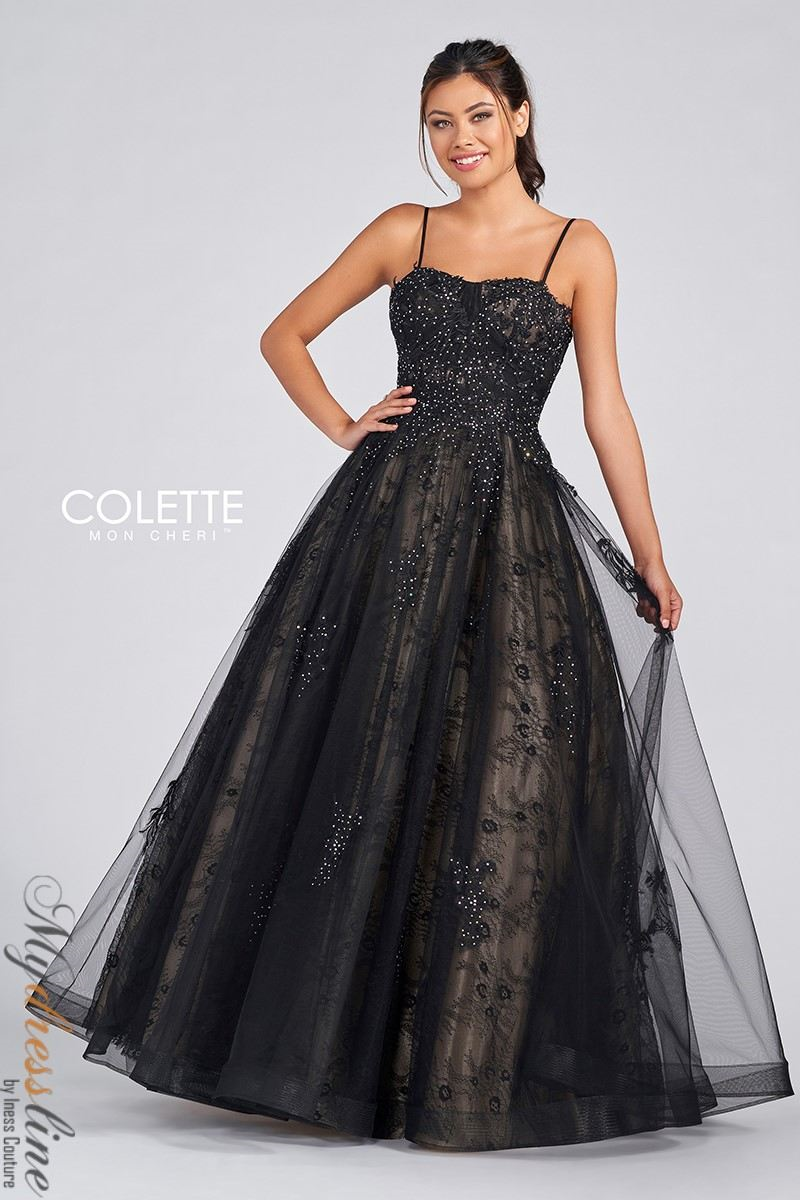 Colette CL12248 Elegant Black Lace Evening Gown – Mydressline