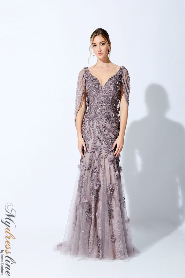 Ivonne D 221D41 Taffeta Evening Dress with Beaded Detailing