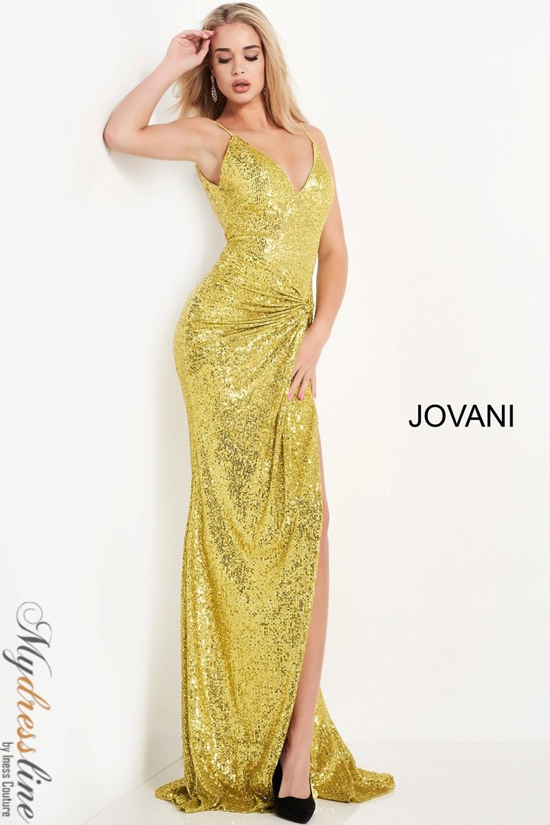 Jovani 06271 Elegant Gold Sequin Gown Mydressline Jovani 06271 Elegant Gold Sequin Gown Mydressline