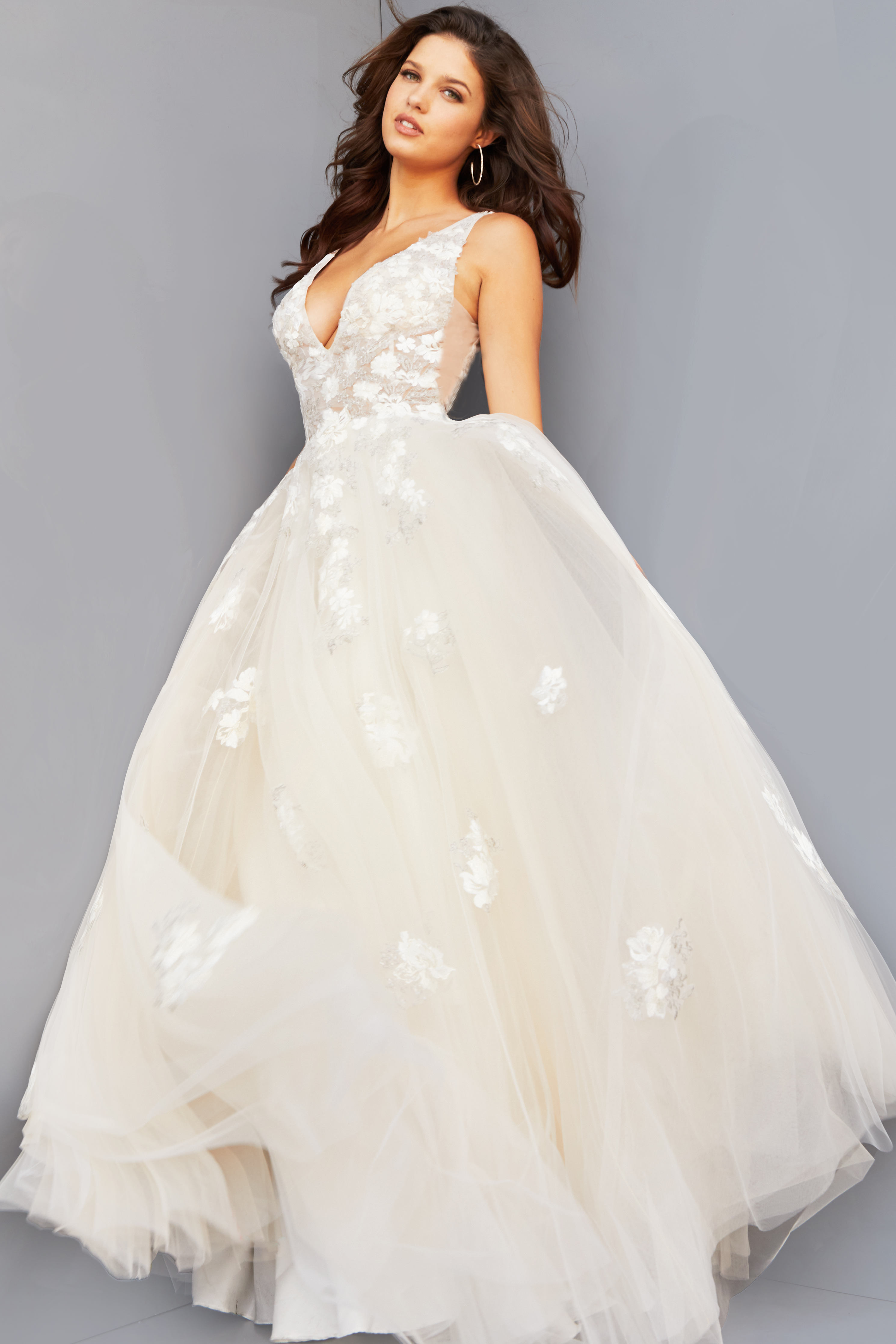 Jovani 06286 Sleeveless Embroidered Ball Gown – Mydressline
