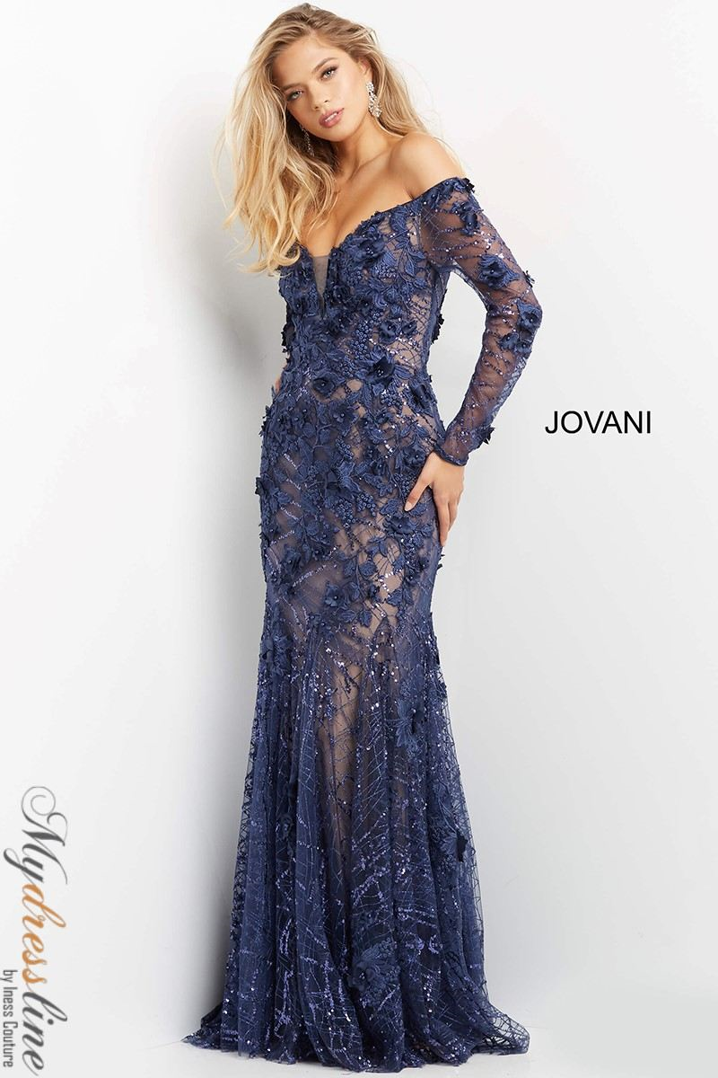 Jovani 06635 Elegant Lace Mermaid Evening Gown  Mydressline