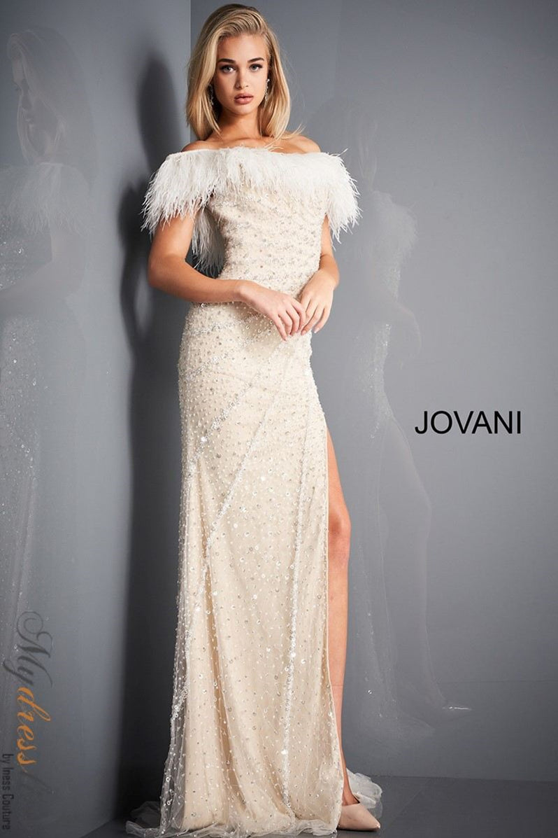 Jovani off the shoulder gown online