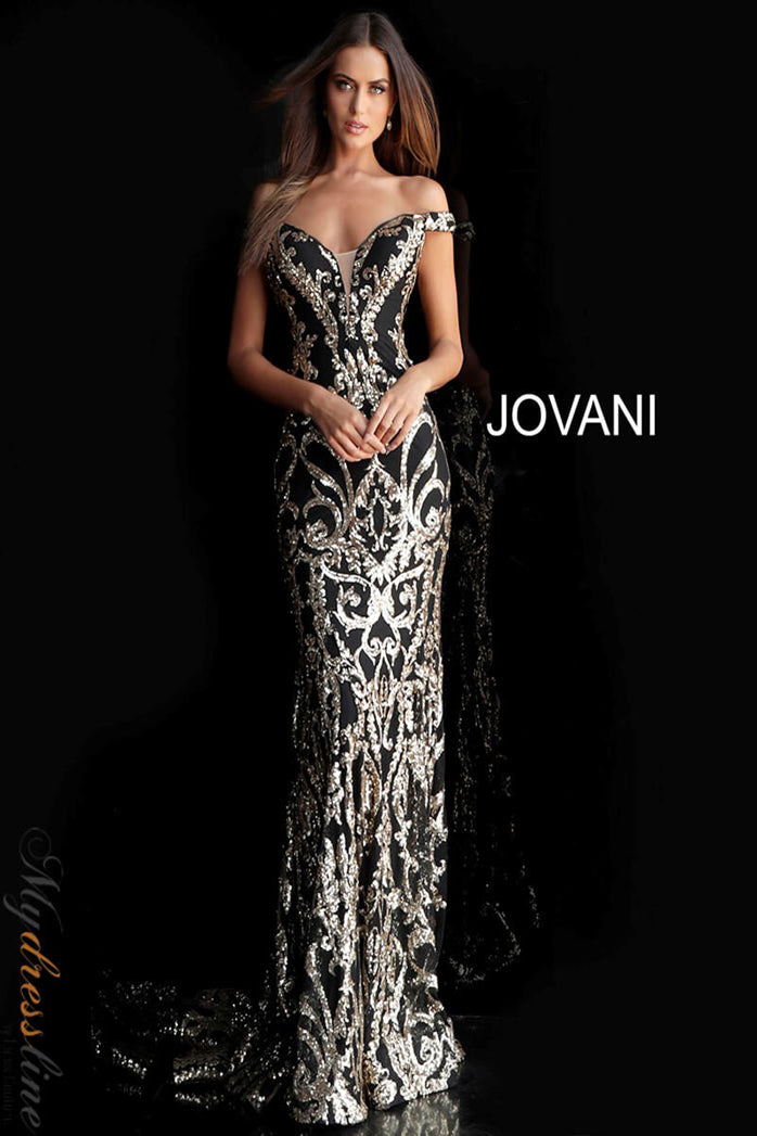 Jovani black on sale and gold