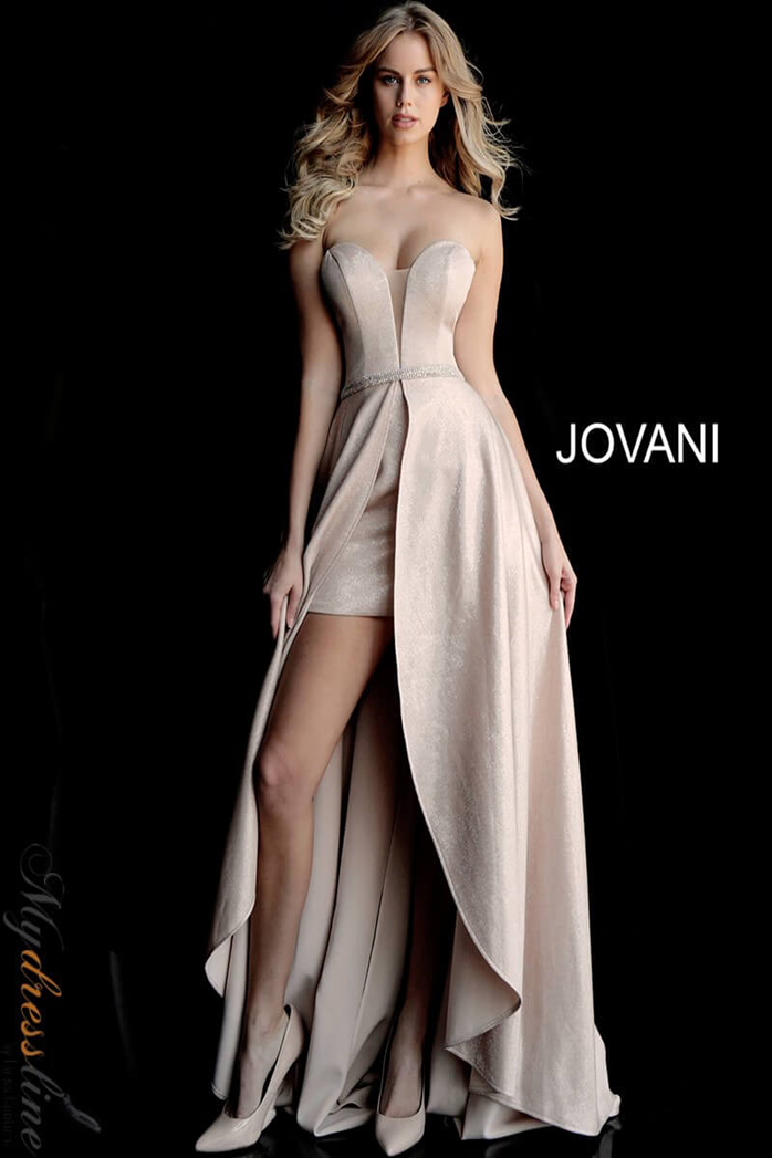 strapless open back dress Jovani Prom & Evening Dress 44496 – Gemini Bridal main image 1