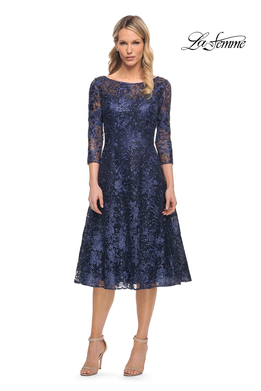 La Femme 30005 Lace A-Line Dress
