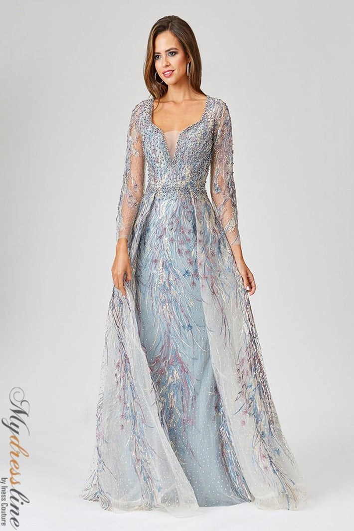 Lara 29452 Tulle Evening Dress with Beading and Embroidery – Mydressline Lara 29452 Tulle Evening Dress with Beading and Embroidery – Mydressline