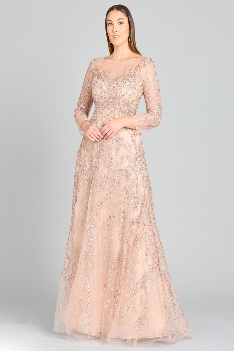 Lara 29677 A-Line Evening Dress with Floral Embroidery – Mydressline