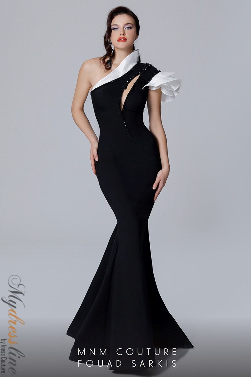 MNM Couture 2736 Prom Dress - Black/White