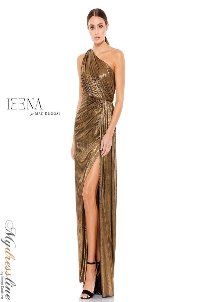 One sleeve gold dress online