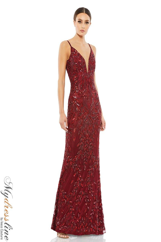 mac duggal burgundy dress Burgundy Velvet Dress - Bridesmaid Dress