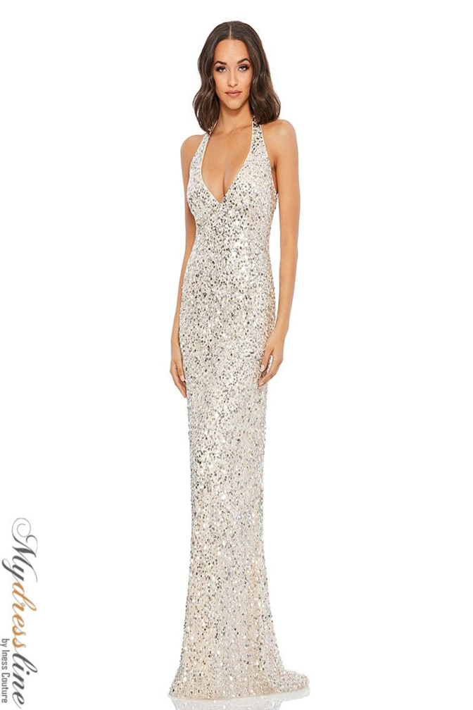 Mac Duggal 5312 Sequin Gown with Dramatic Train – Mydressline