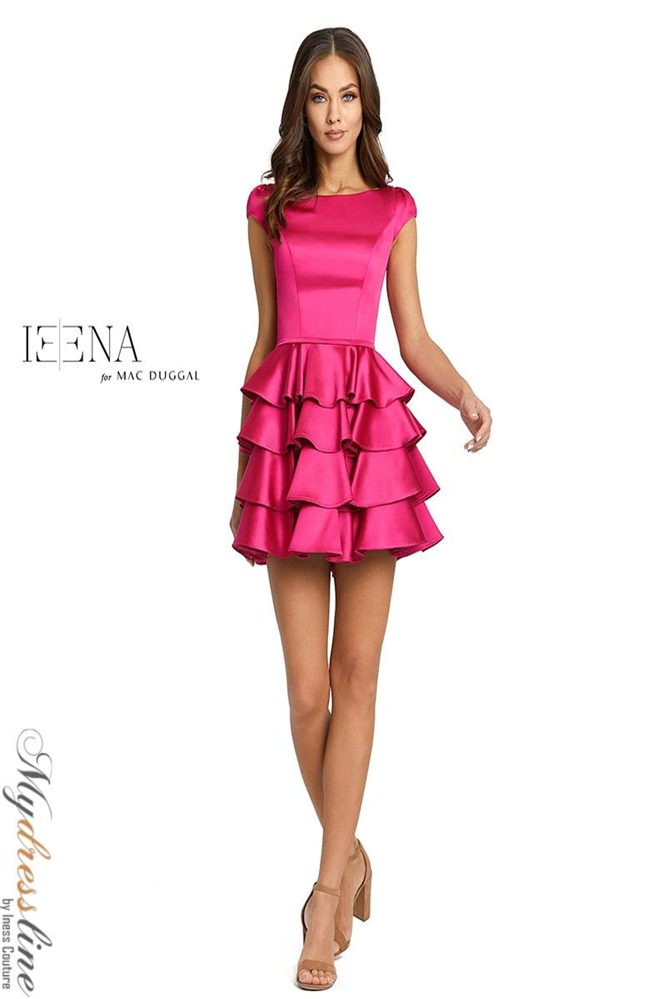 mac duggal satin mini dress Mac Duggal 67509