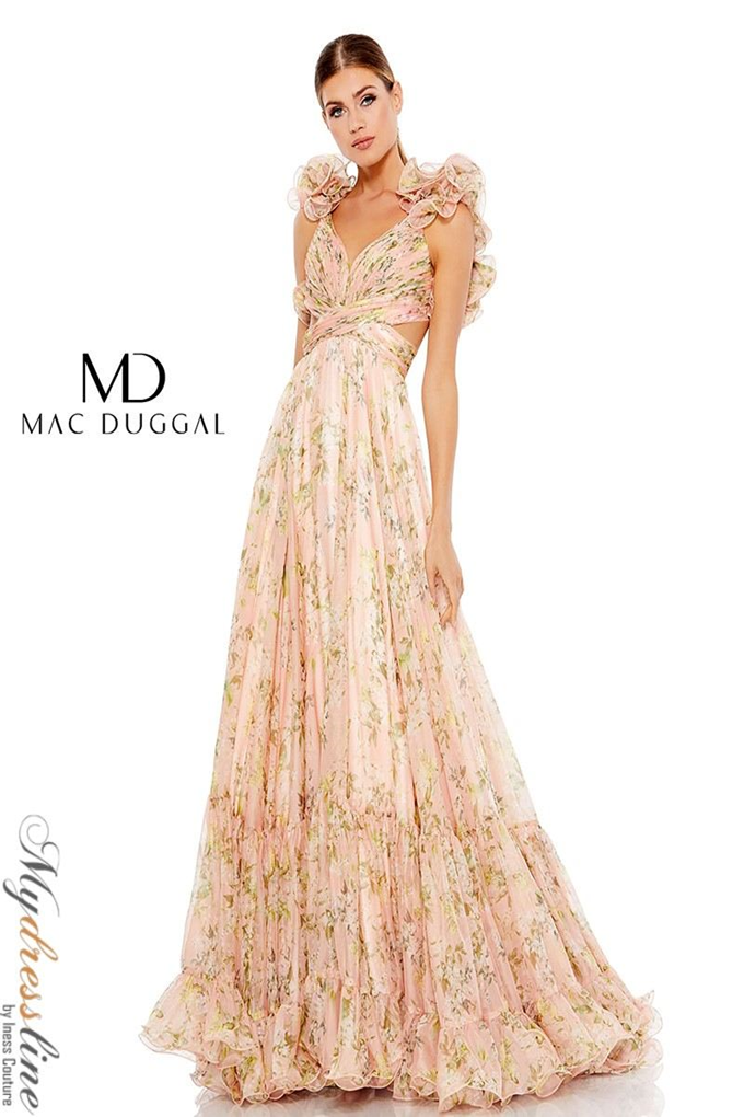 Mac Duggal 67803 Chiffon A-Line Evening Dress – Mydressline Mac Duggal 67803 Chiffon A-Line Evening Dress – Mydressline