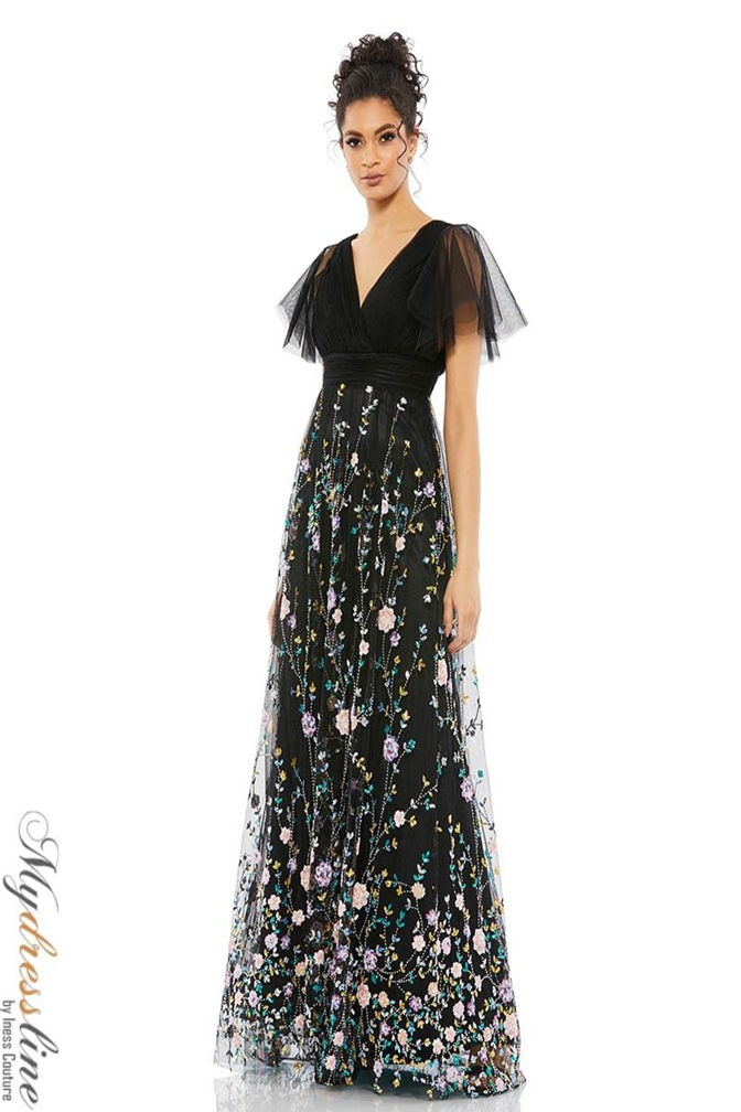 Mac Duggal 67889 Evening Dress with Floral Embroidery – Mydressline