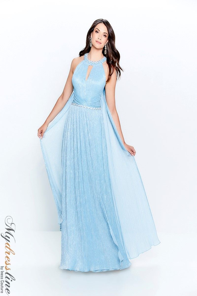 Mon Cheri Montage 120901 Tulle A-Line Dress with Halter Neckline 