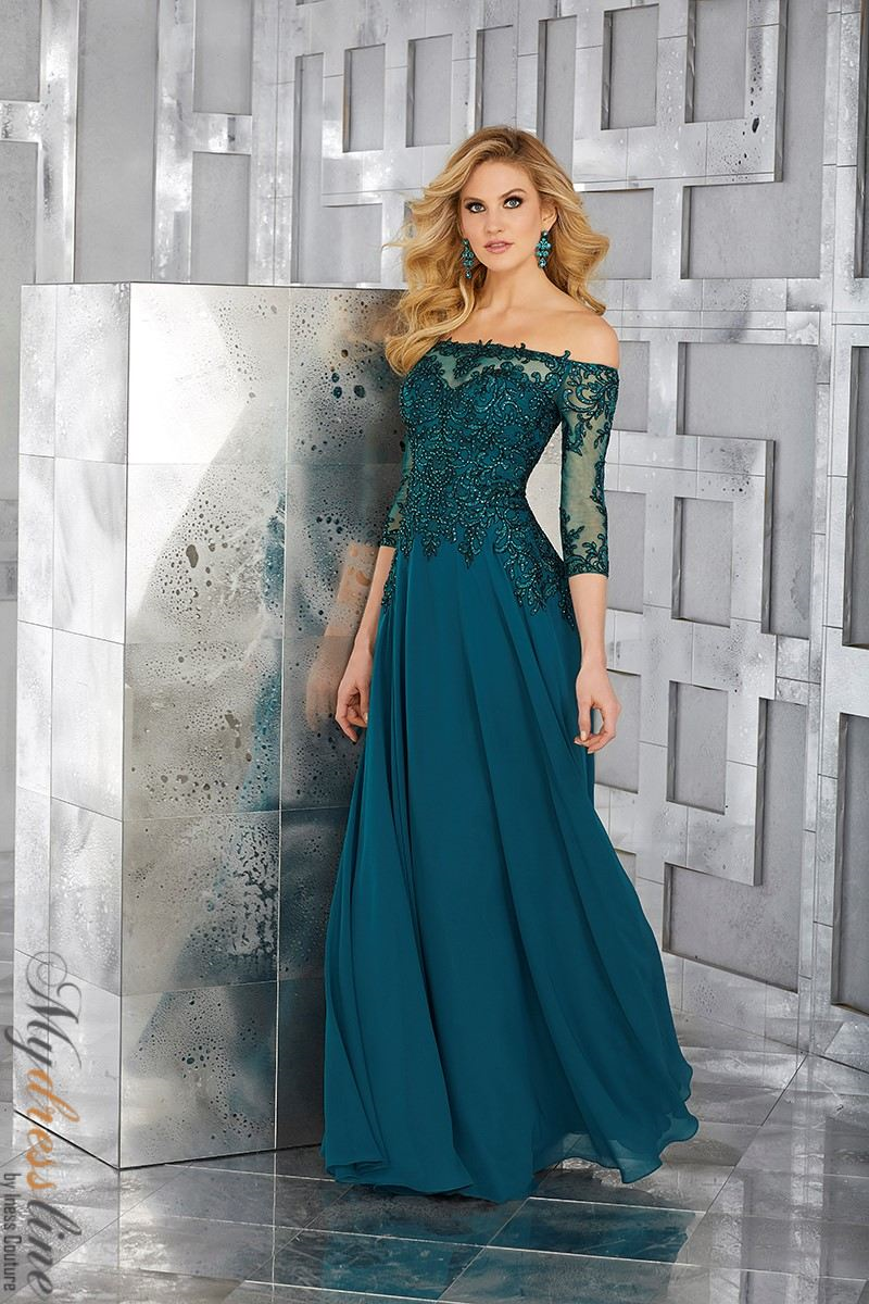Morilee 71621 A-Line Lace Chiffon Evening Dress  Mydressline