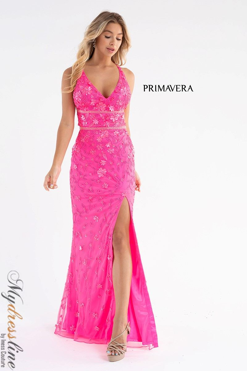 Primavera 3746 Beaded Evening Prom Dress with Low Back – Mydressline