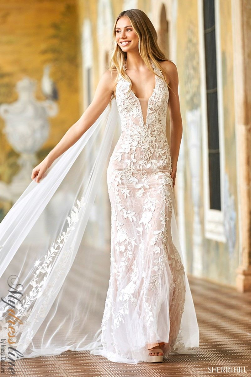 Sherri Hill 54993 Lace Embroidered Mermaid Evening Dress – Mydressline