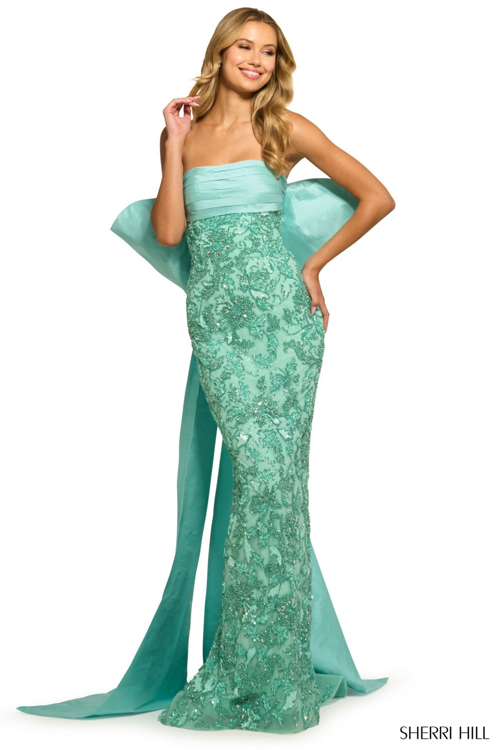 Sherri Hill 55481 Evening Gown with Beaded Detailing – Mydressline