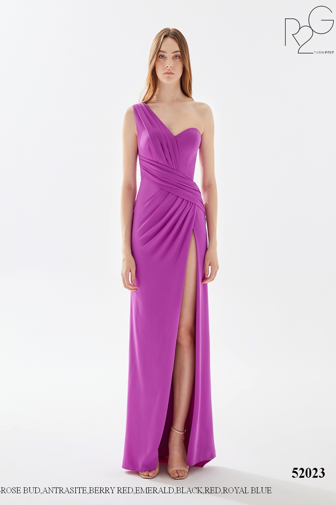 Tarik Ediz 52023 One-Shoulder Crepe Evening Dress – Mydressline