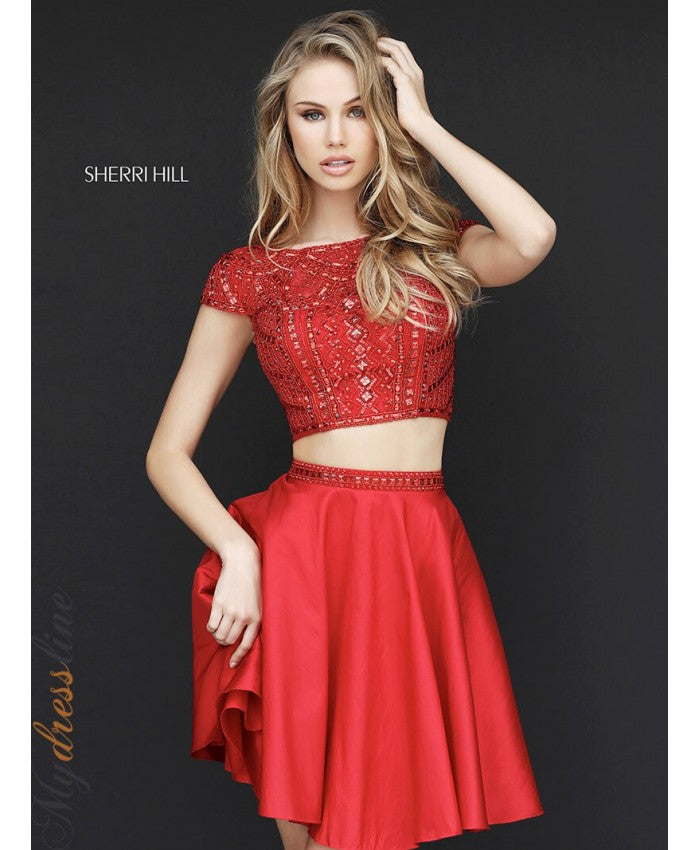Open Back Evening Wear Short Dress Sherri Hill - Mydressline