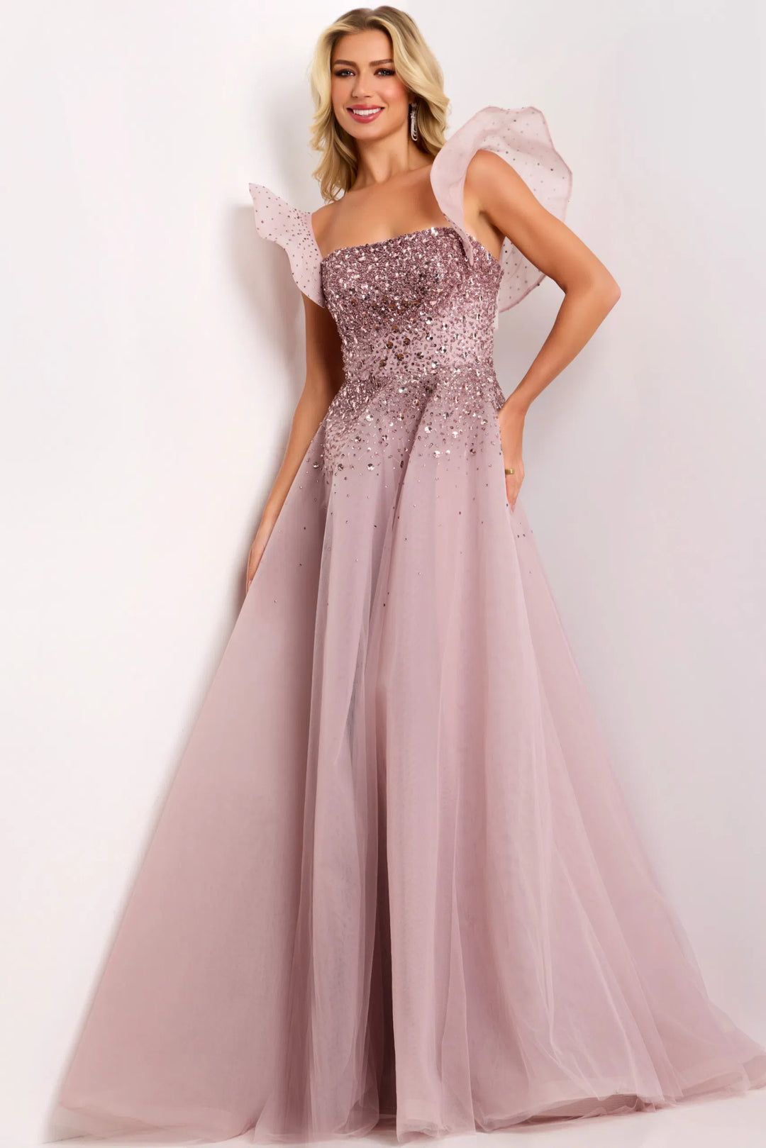 jovani a line prom dress Jovani 41117 Long Prom Dress Silver / 12