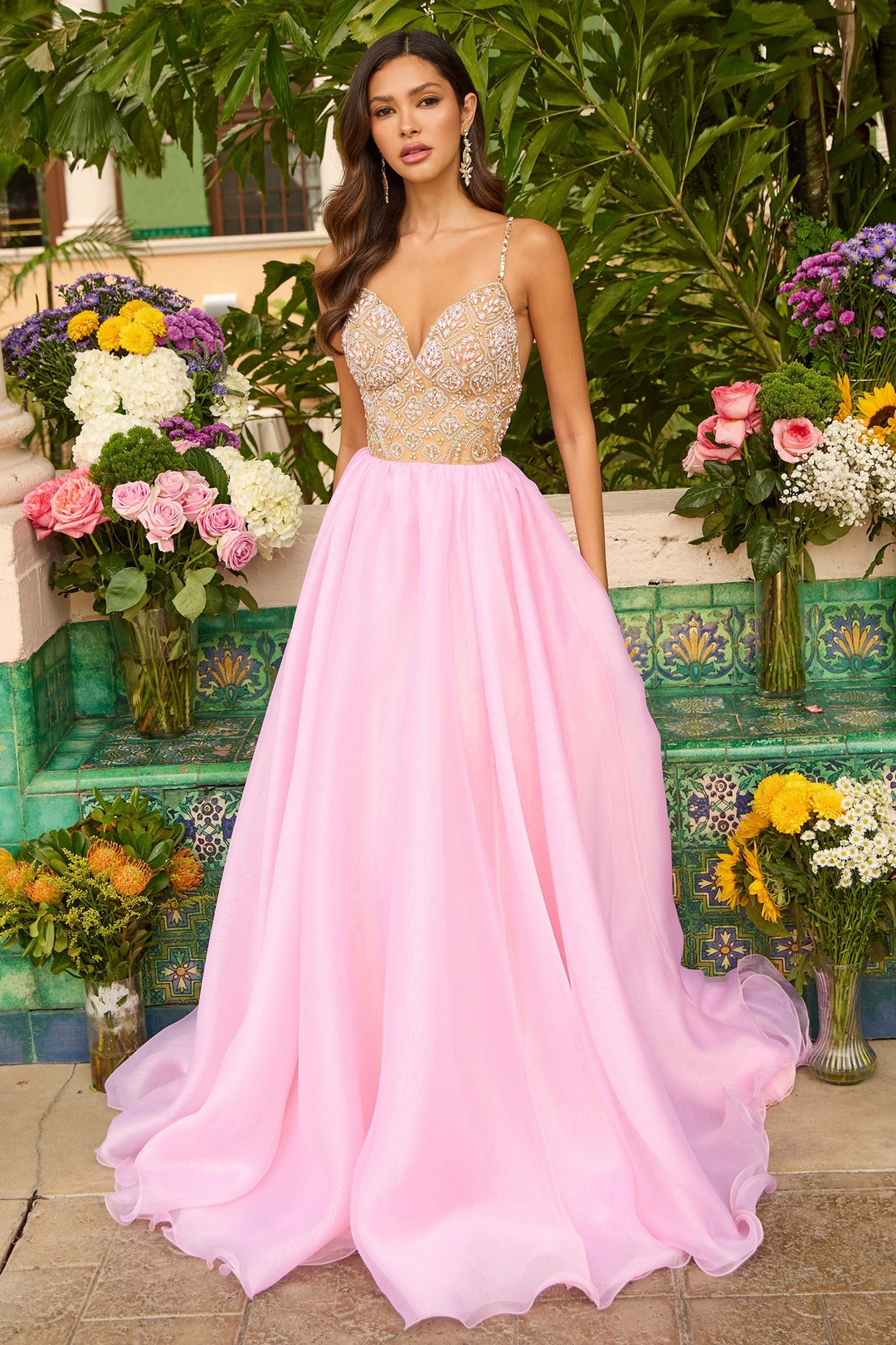 ava presley prom dresses Ava Presley 47243 Satin Beaded A-Line Gown – Mydressline