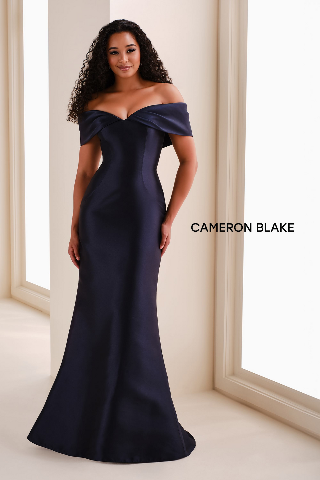 cameron blake navy blue dress CB787 Cameron Blake