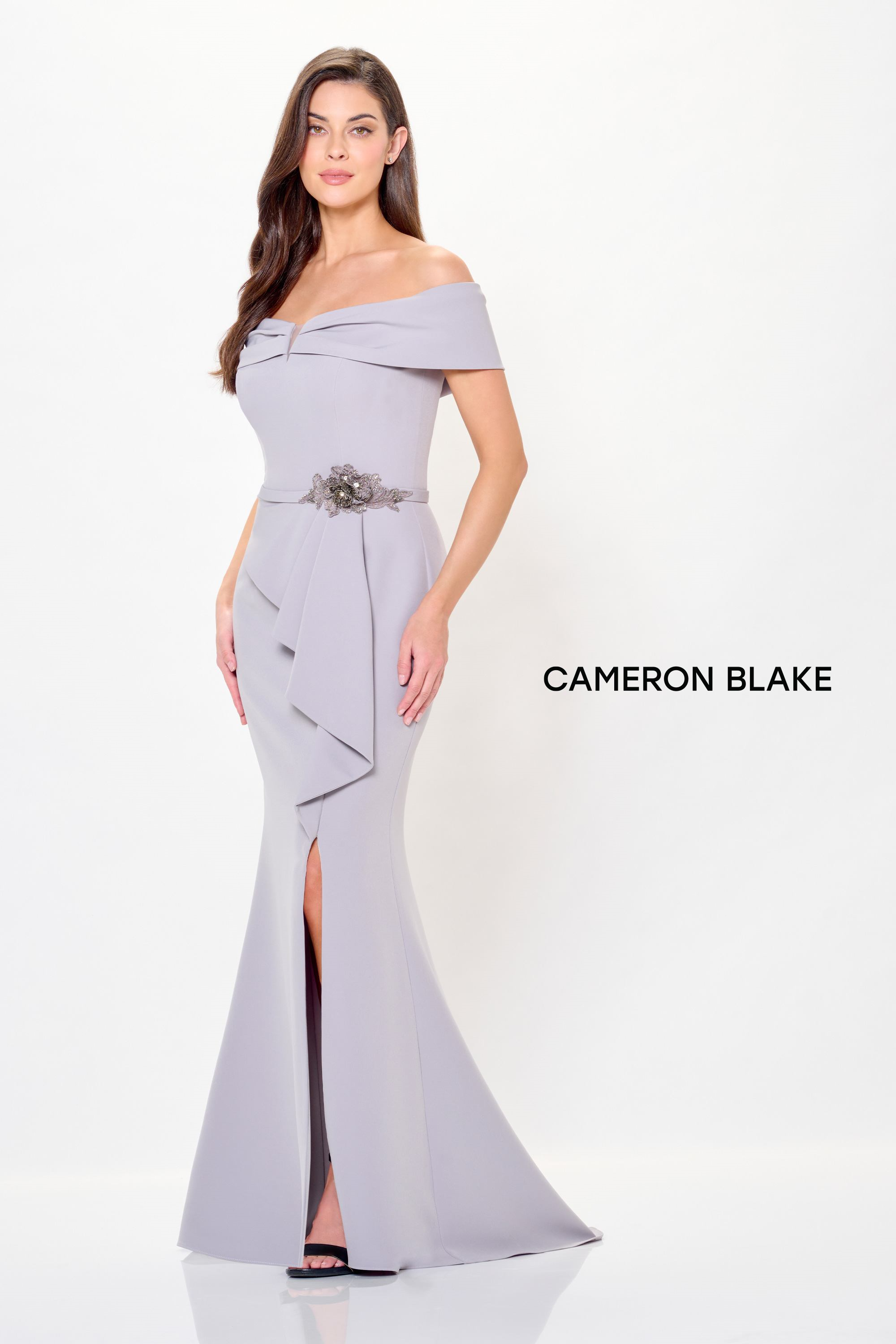 Cameron Blake CB3234: Exquisite Crepe Evening Gown – Mydressline