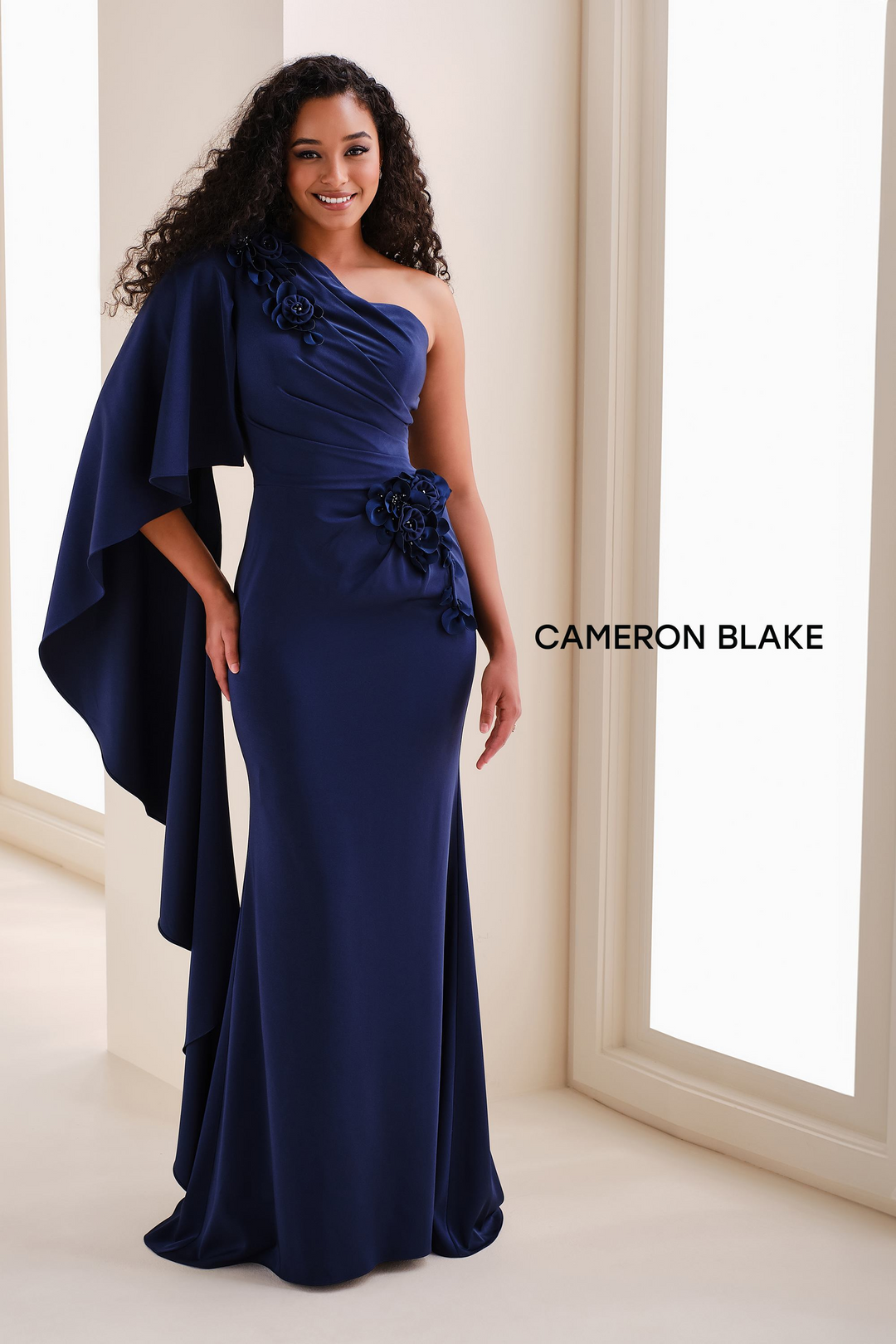 Cameron Blake CB826: Luxurious One-Shoulder Dress Mydressline Cameron Blake CB826: Luxurious One-Shoulder Dress Mydressline