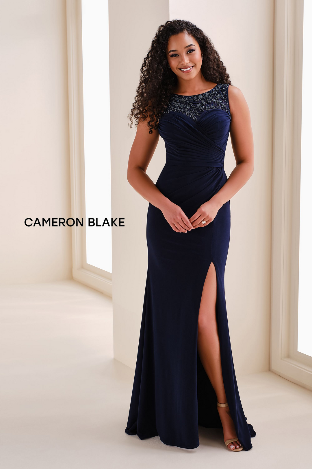 Cameron Blake CB833: Luxe Jersey Evening Dress Mydressline Cameron Blake CB833: Luxe Jersey Evening Dress Mydressline