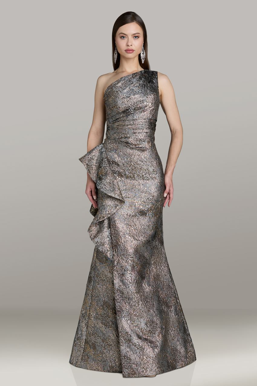 Feriani Couture 18496 – Luxurious Jacquard Evening Gown