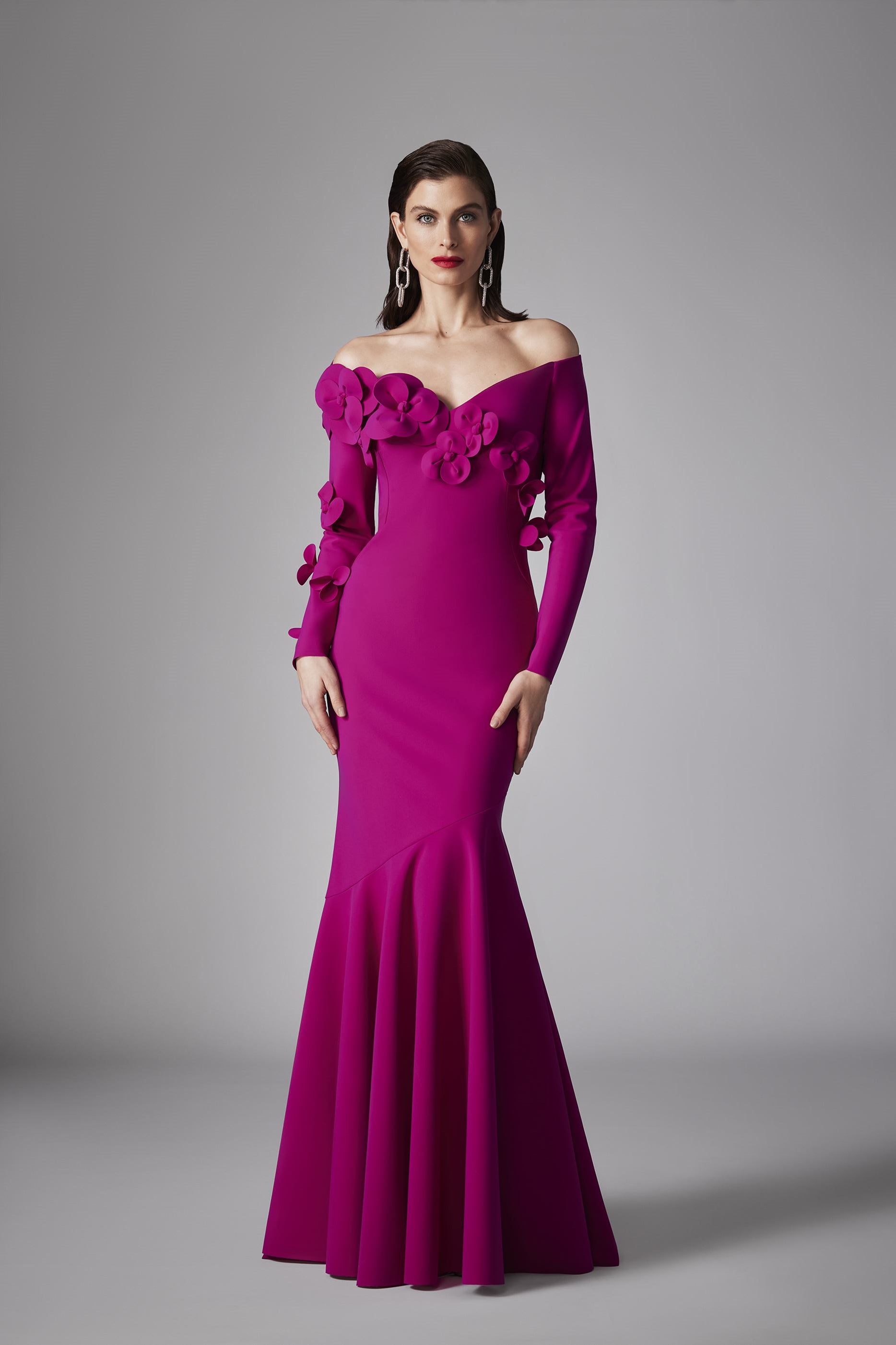 Frascara 4524 Off-Shoulder 3D Flower Mermaid Gown – Mydressline