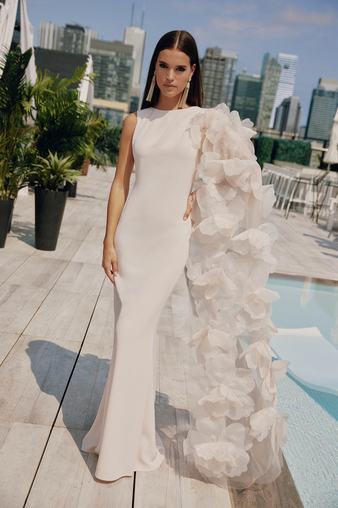 Frascara 4814 – Silk Chiffon Evening Gown