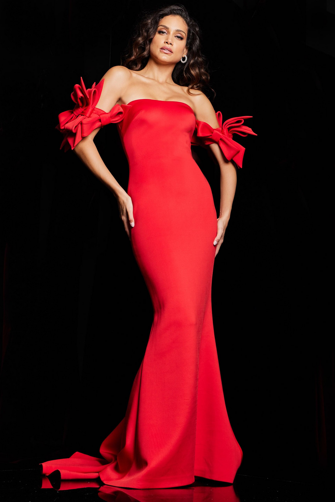 Jovani 36997 Off-Shoulder Mermaid Evening Gown – Mydressline