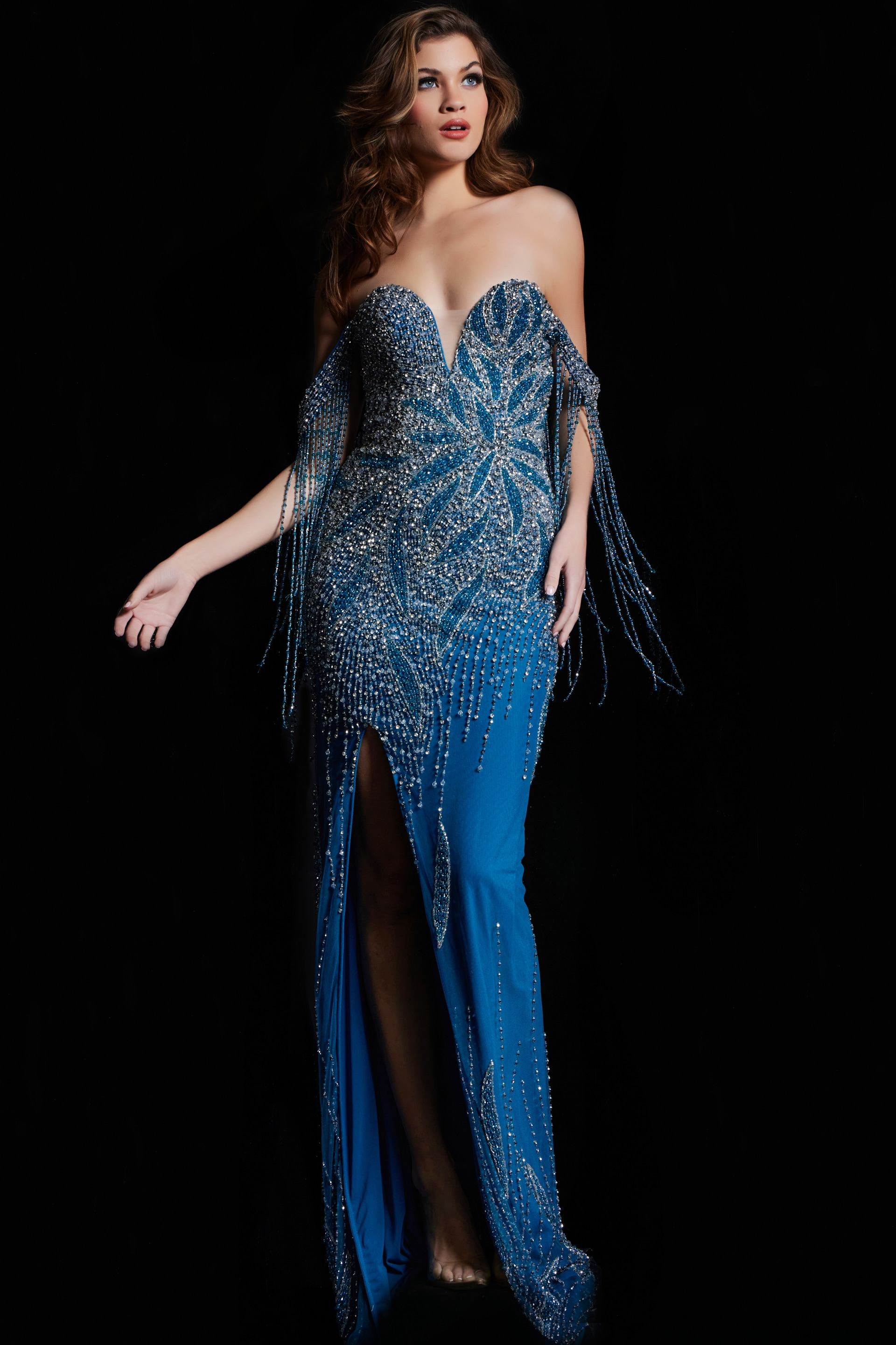 Jovani 37073 Elegant Beaded Evening Gown – Mydressline