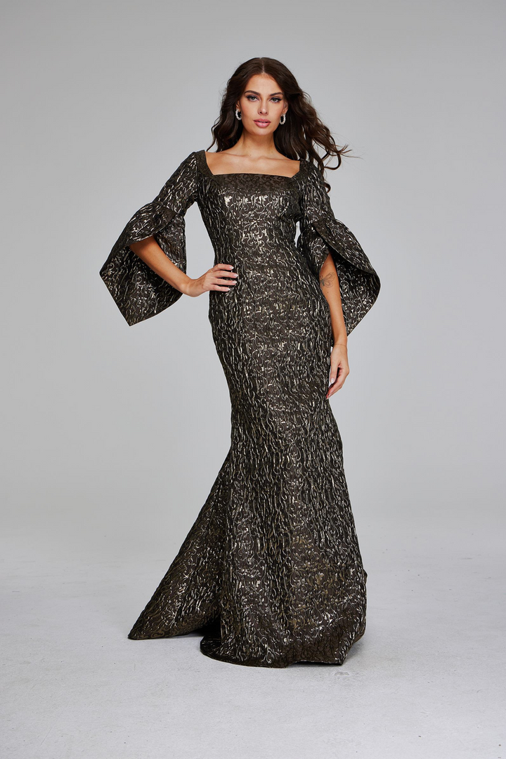Jovani 39080 Elegant Bell Sleeve Evening Gown – Mydressline